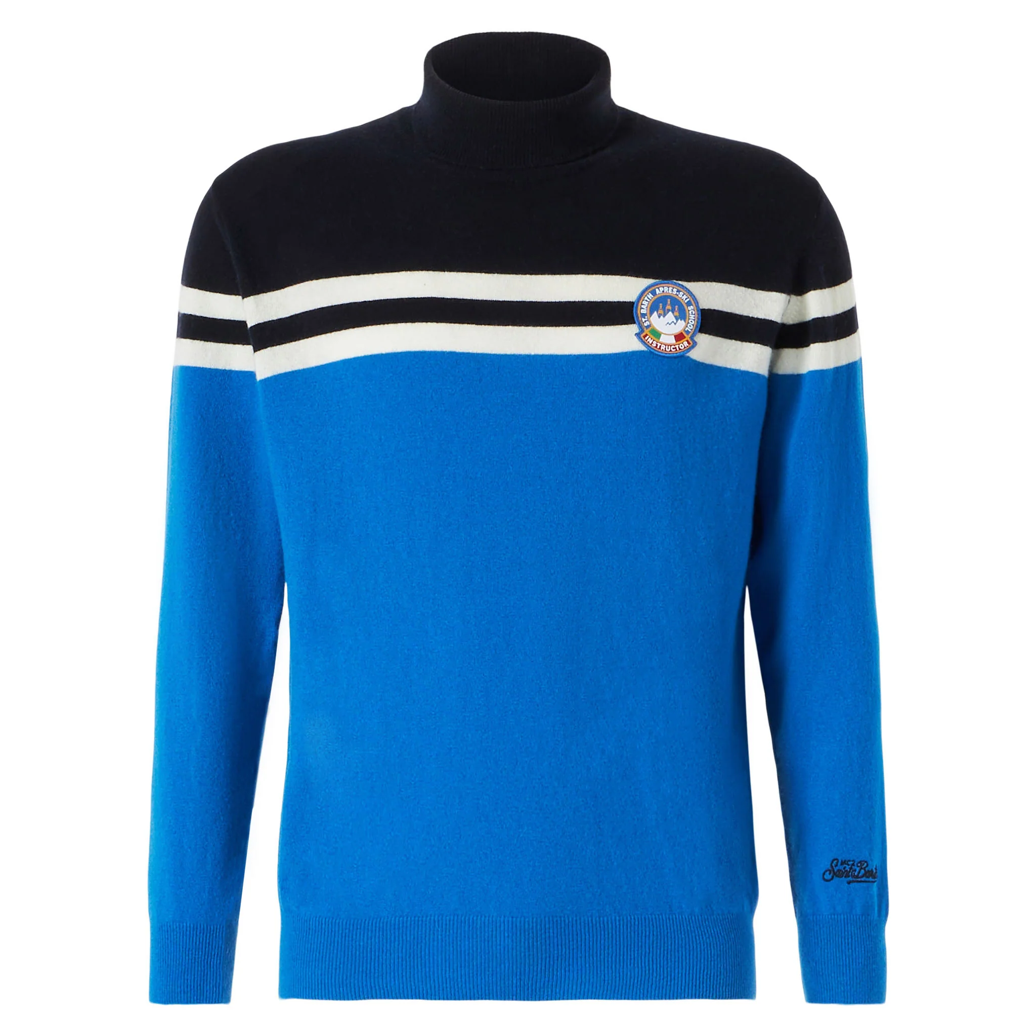 Maglione dolcevita in MISTO CASHMERE con patch - Image 5