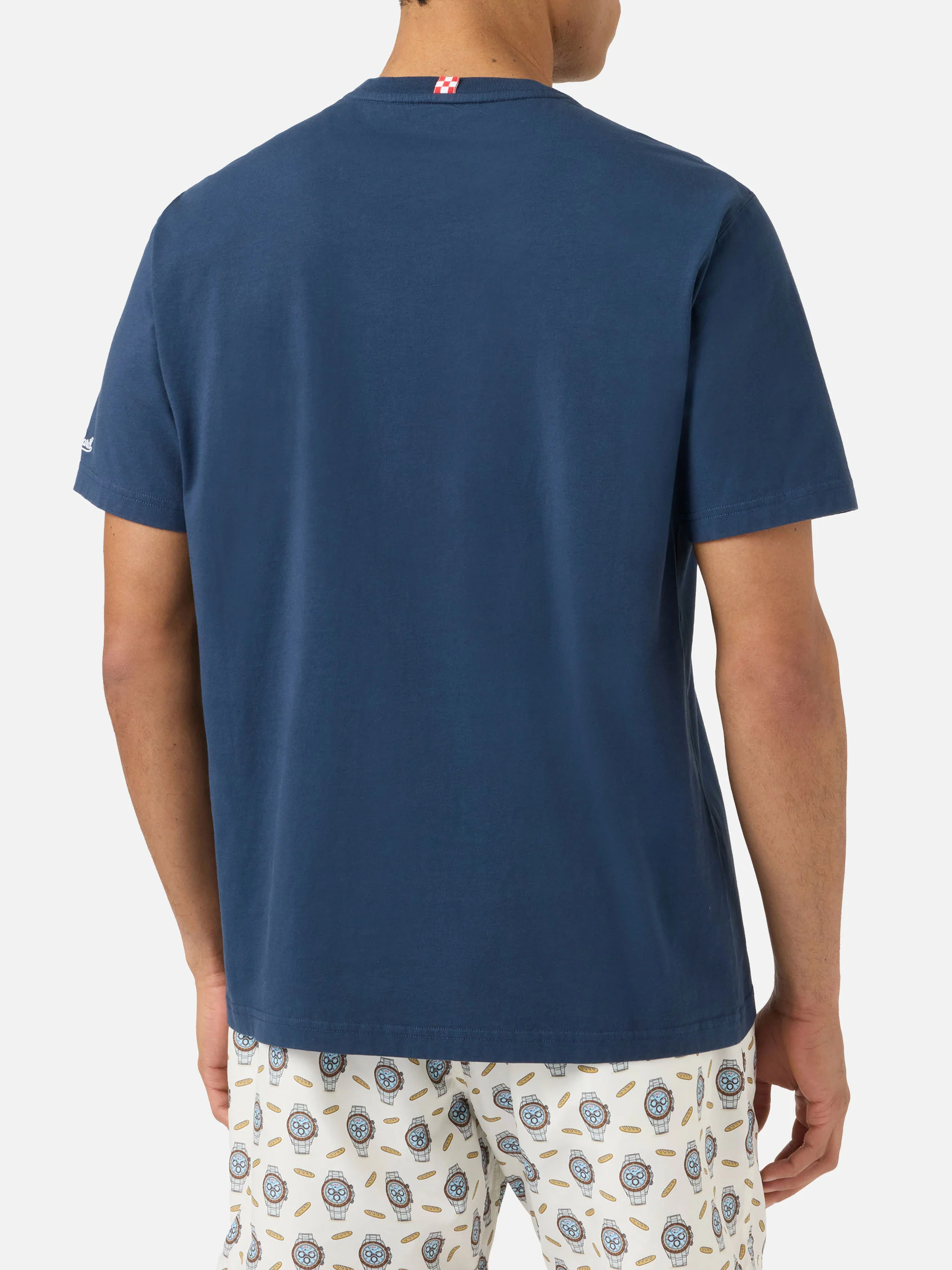 T-shirt Austin blu con orologio e ricamo My Reseller Is Different - Image 4