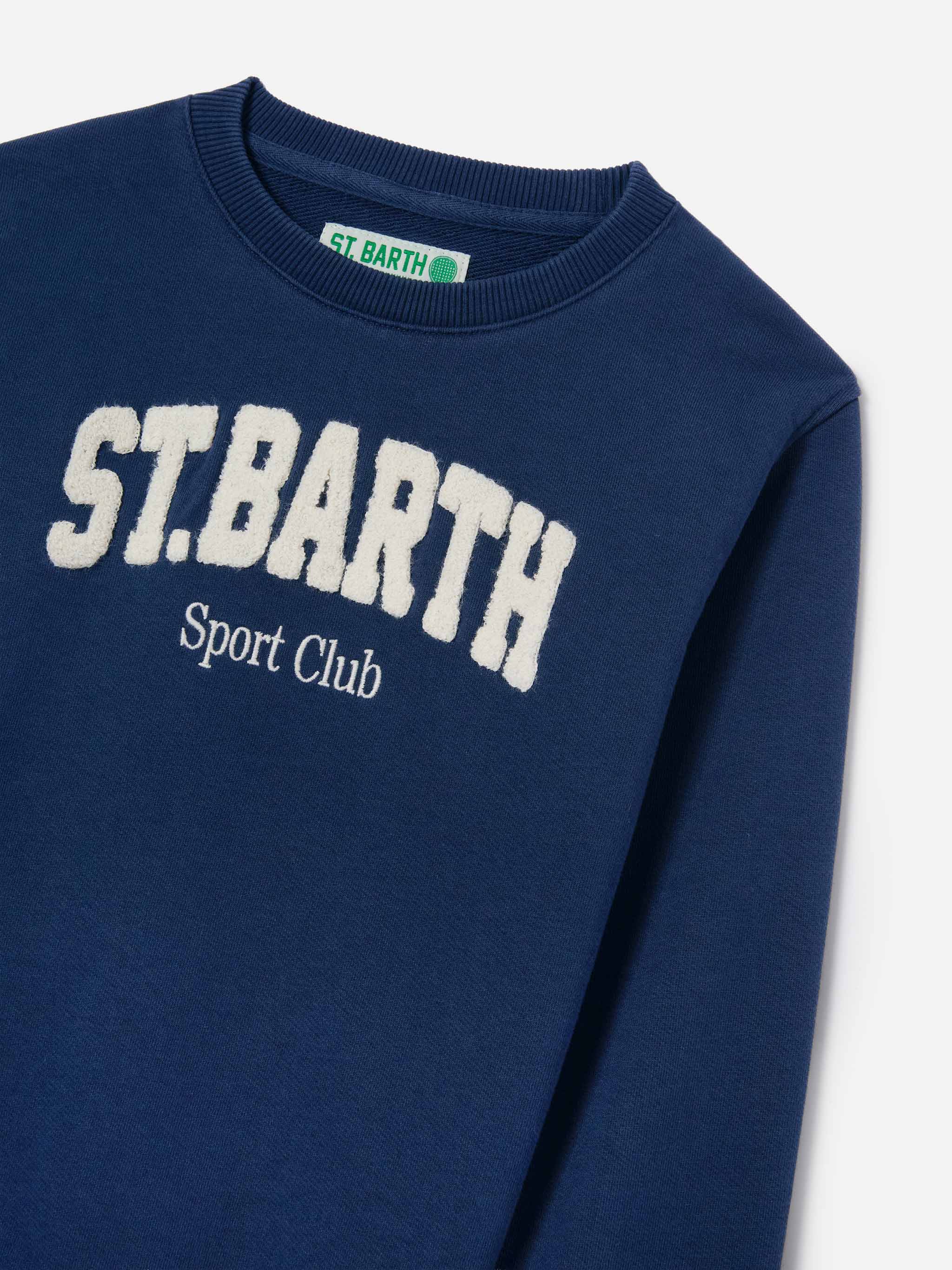 Felpa Bobby blu navy con ricamo Sport Club - Image 2