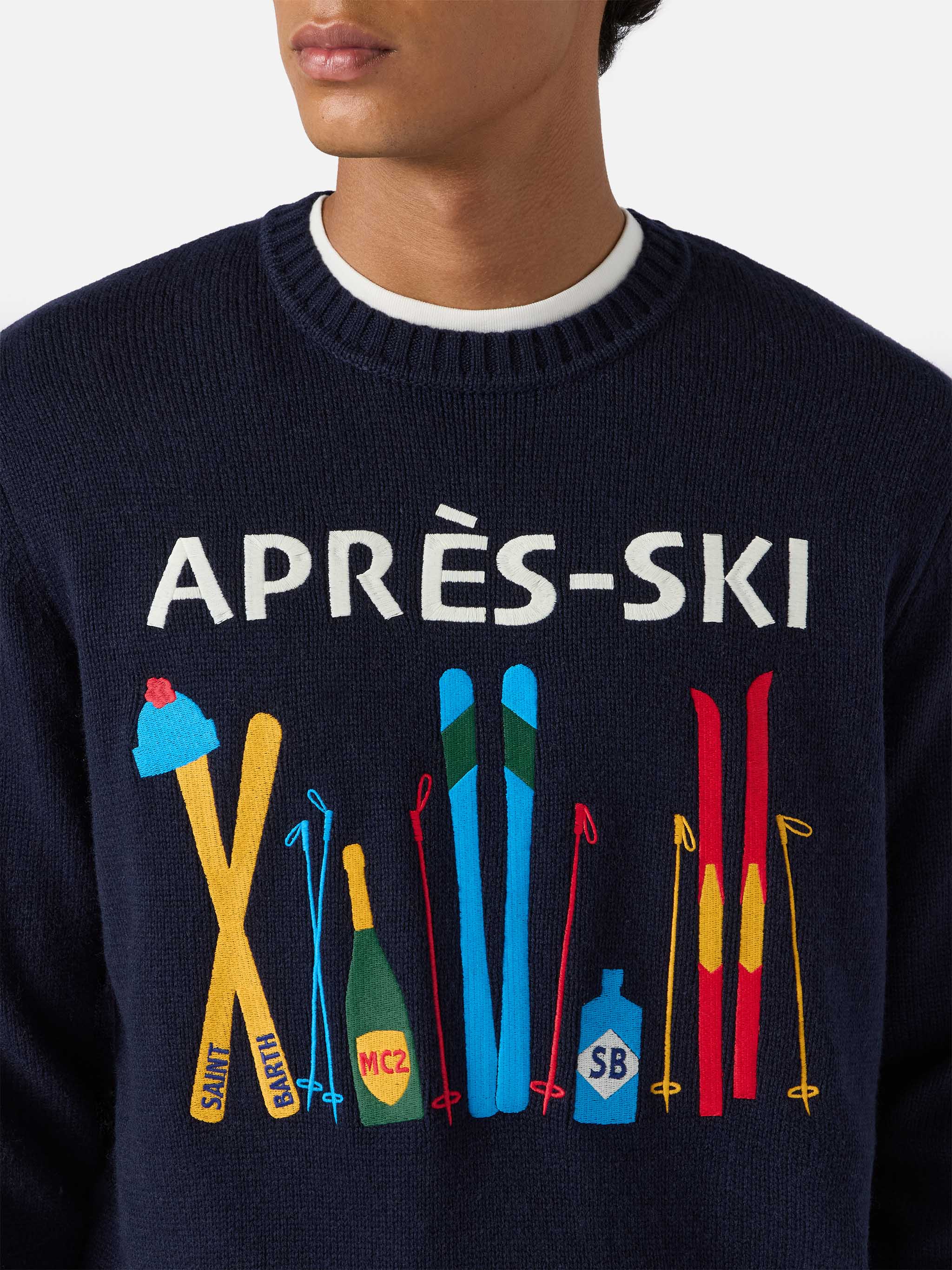 Maglione Bombardino Light blu con jacquard Après Ski - Image 2