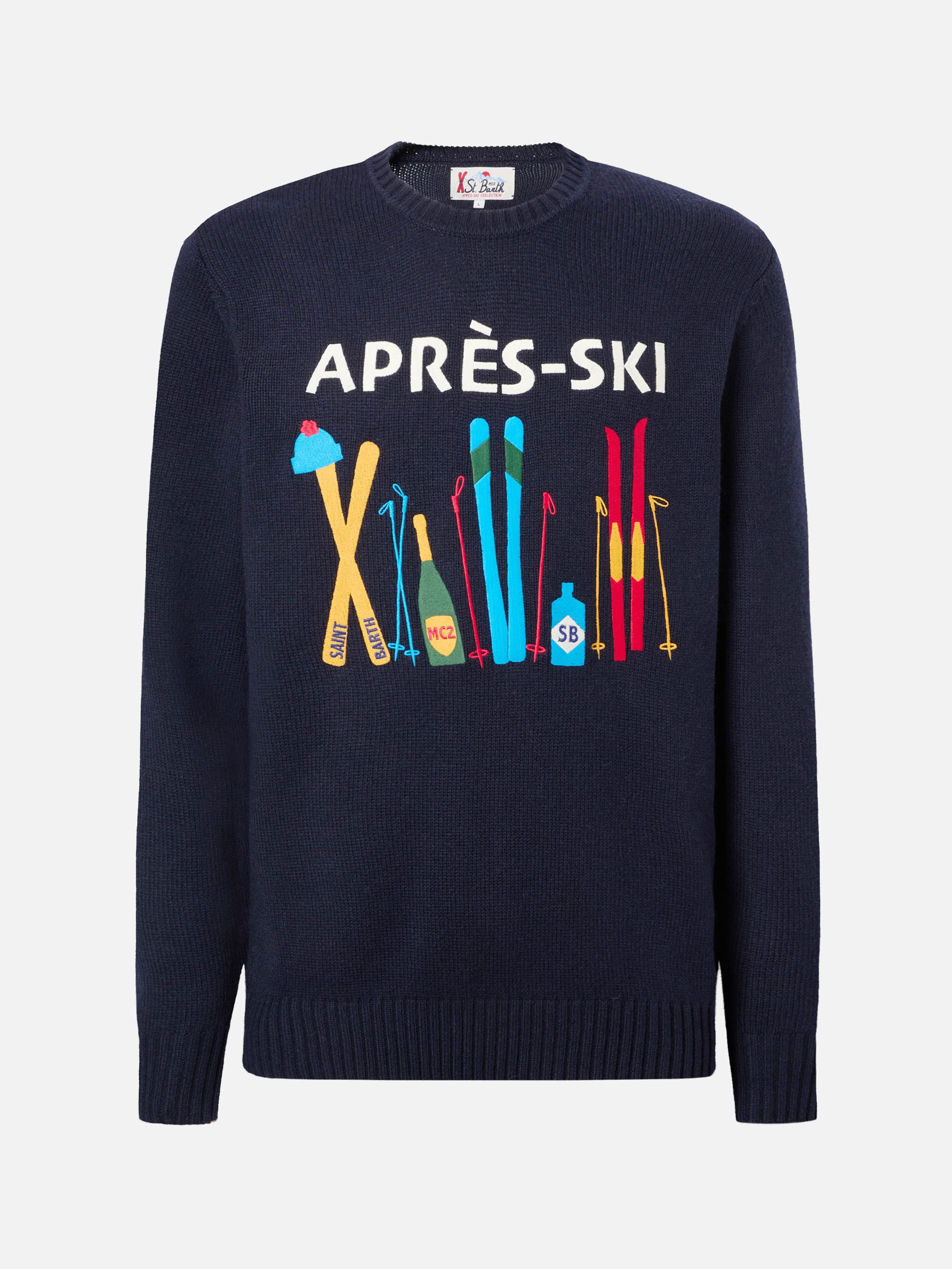 Maglione Bombardino Light blu con jacquard Après Ski - Image 5