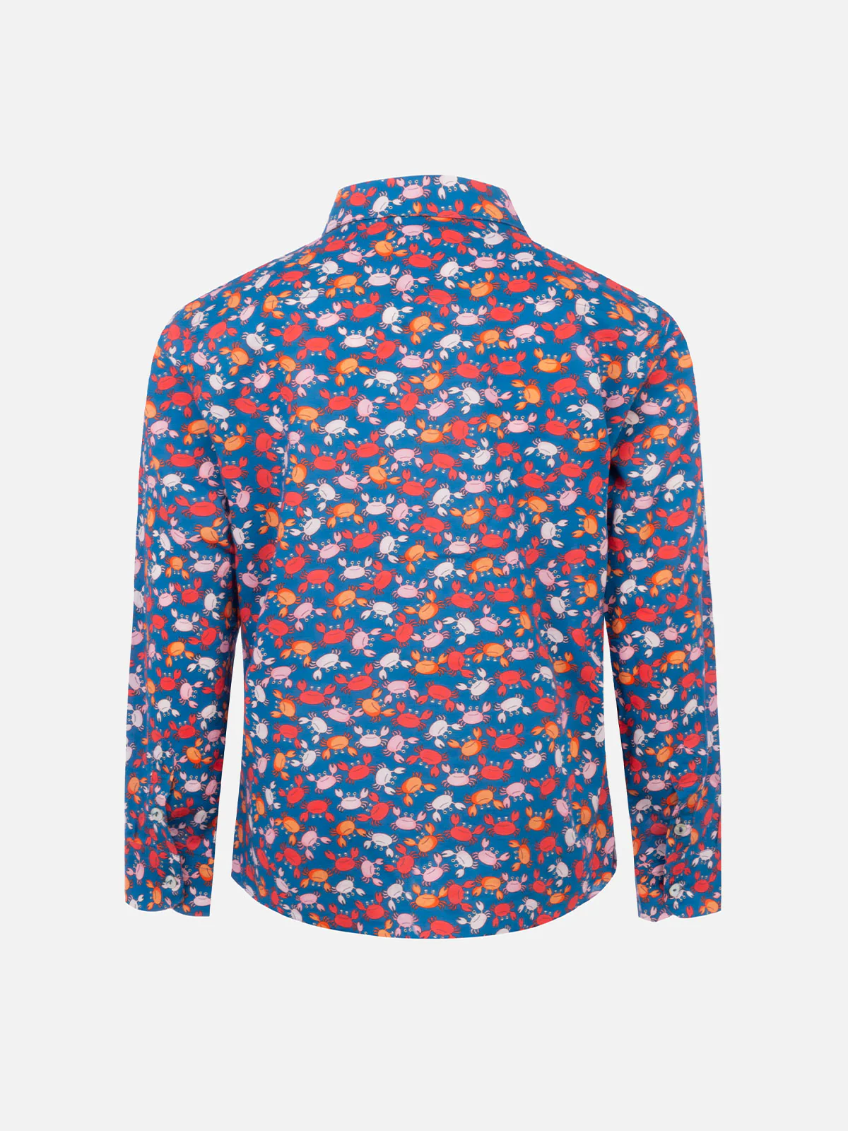 Camicia in mussola di cotone Blue da bambino Sharouk con stampa granchio - Image 2