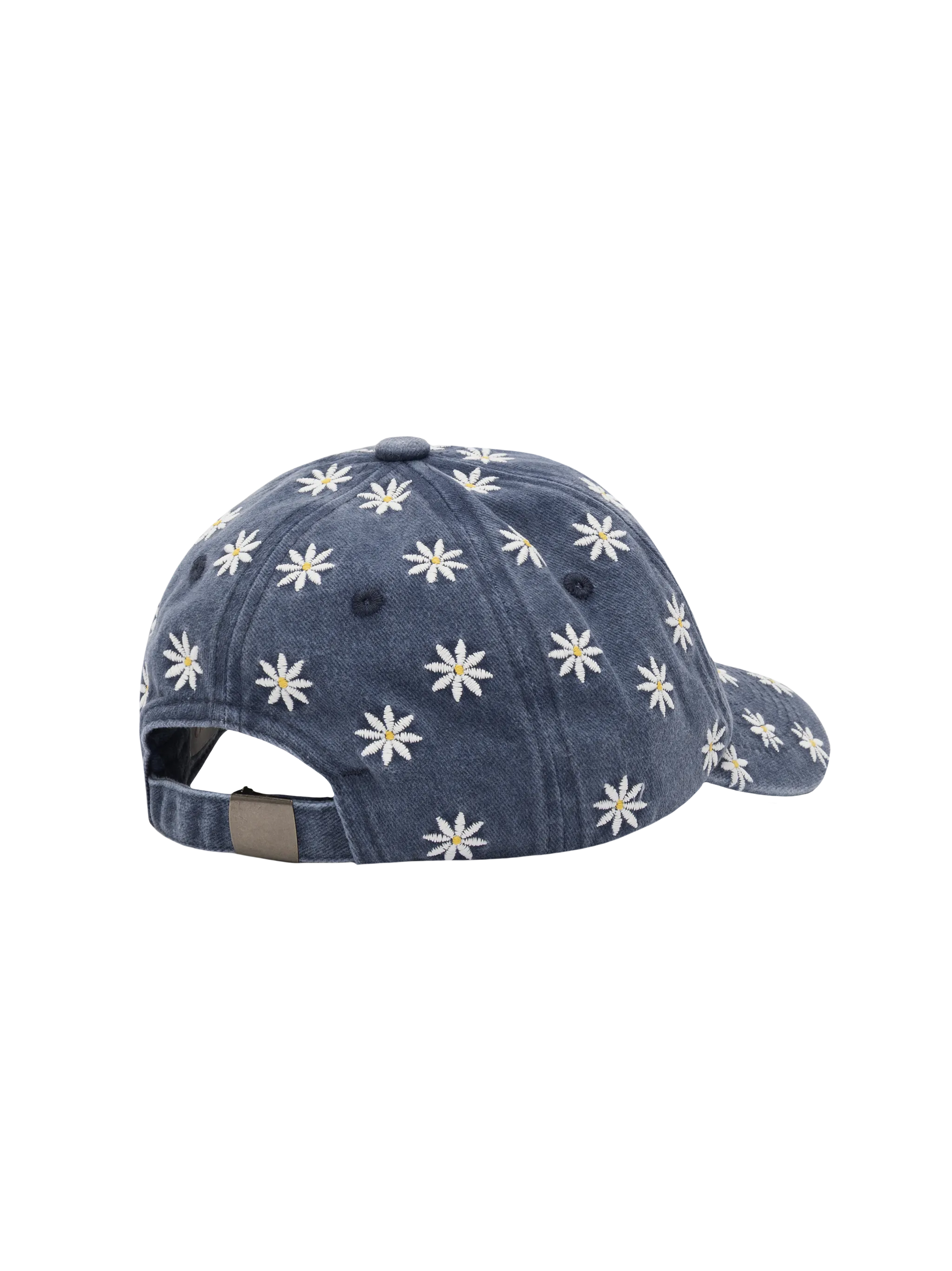 Cappellino Davis  Jr in denim blu con ricamo margherite - Image 3