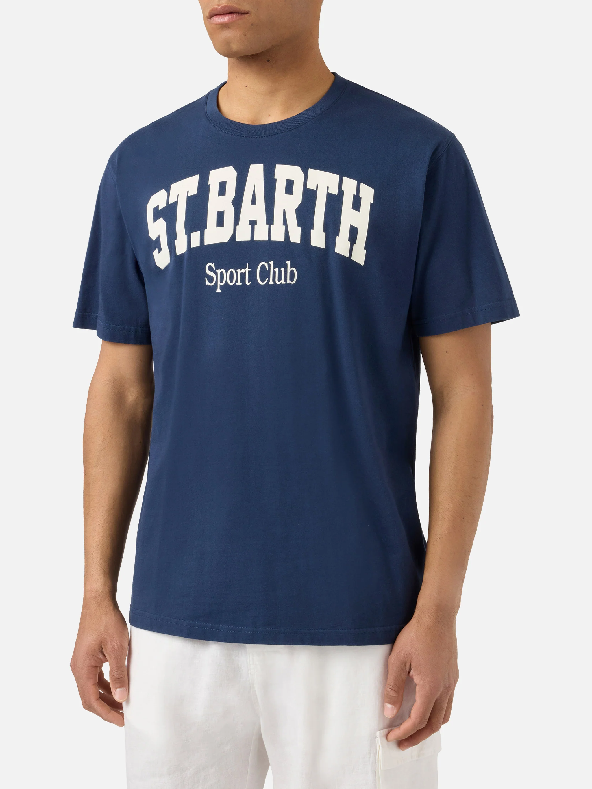 T-shirt Denver blu con stampa Sport Club - Image 2