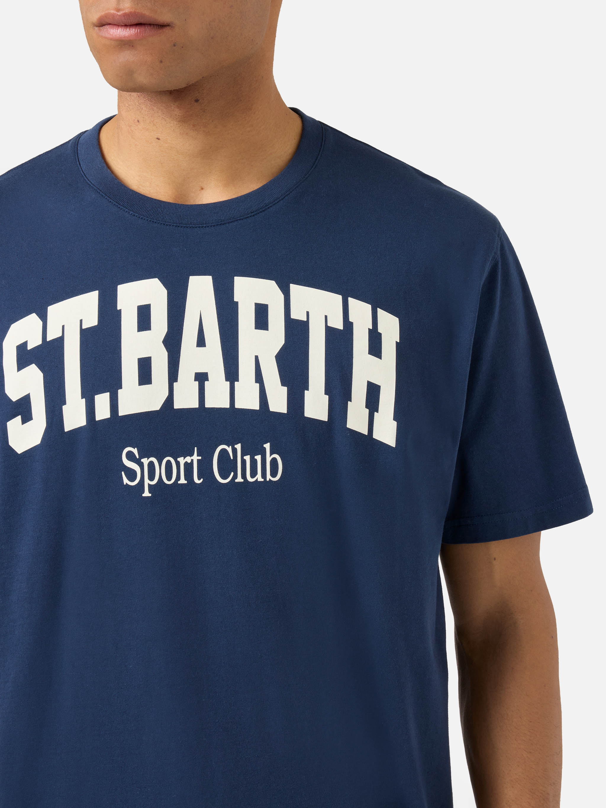 T-shirt Denver blu con stampa Sport Club - Image 4