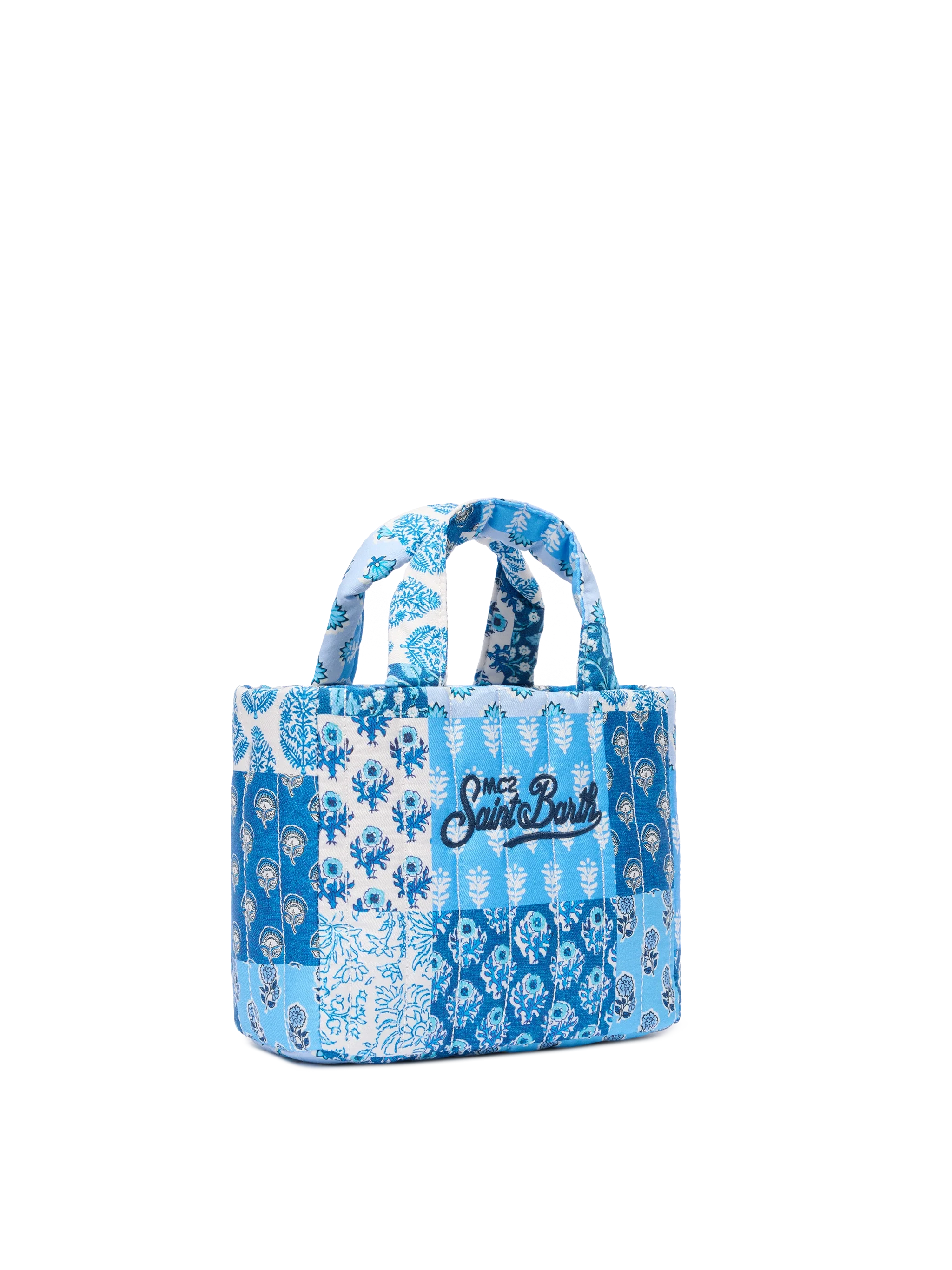 Soft Tote Mini Bag trapuntata con stampa a fiori - Image 4