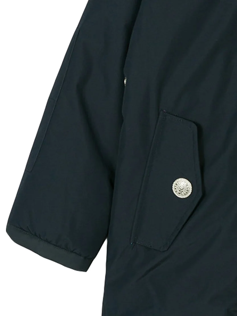 Giacca a vento blu navy con cappuccio da bambino - Image 4