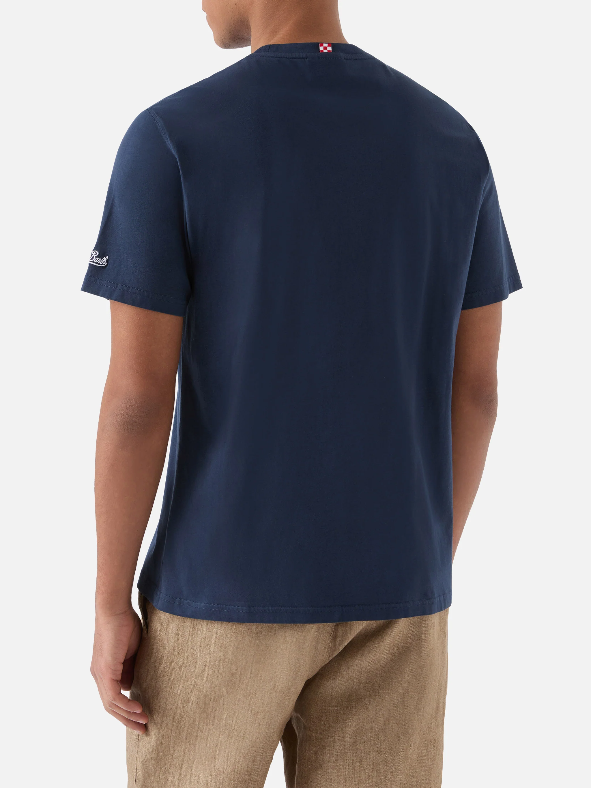 T-shirt Portofino blu con ricamo Business Glass - Image 4