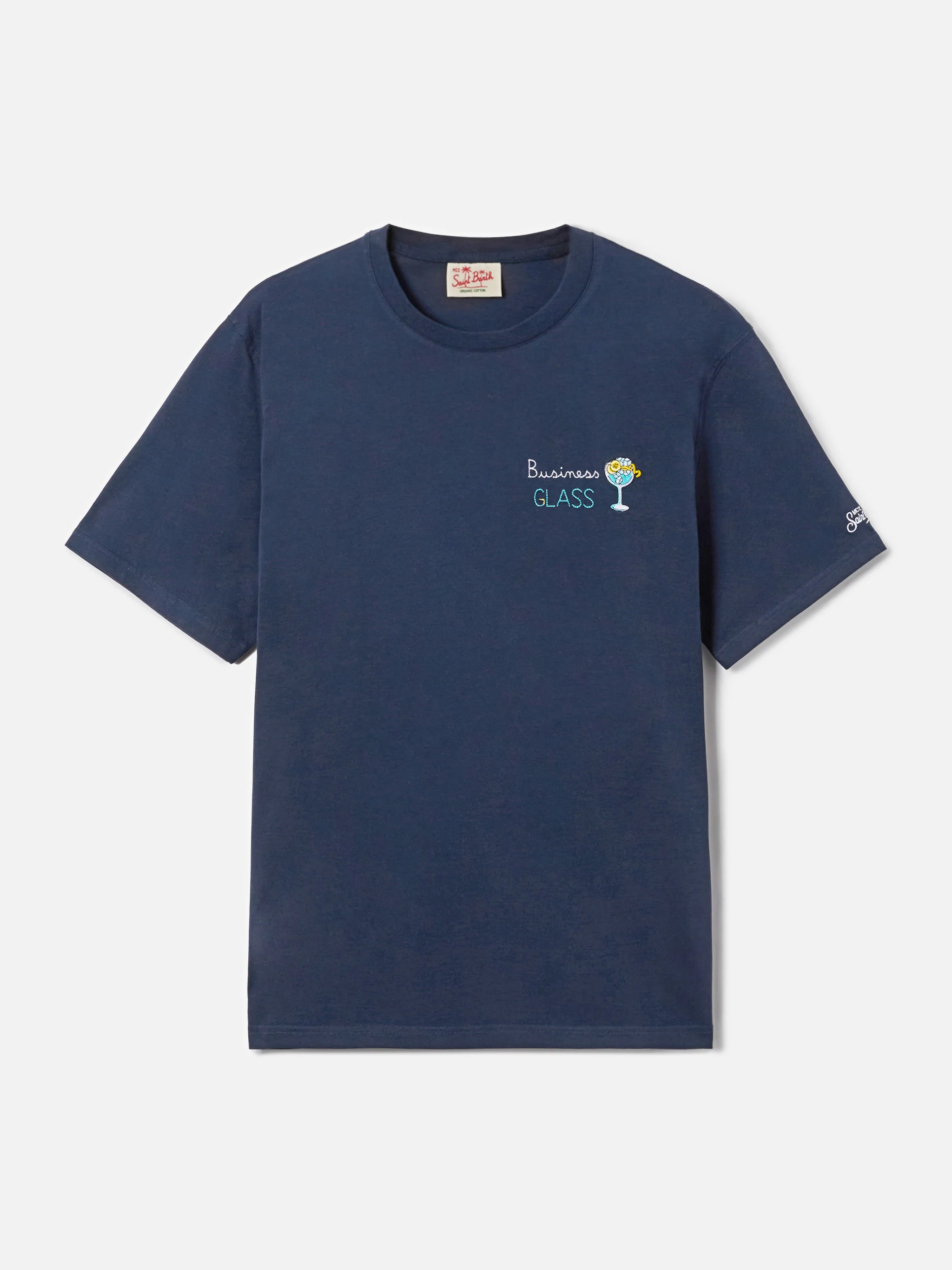 T-shirt Portofino blu con ricamo Business Glass - Image 5