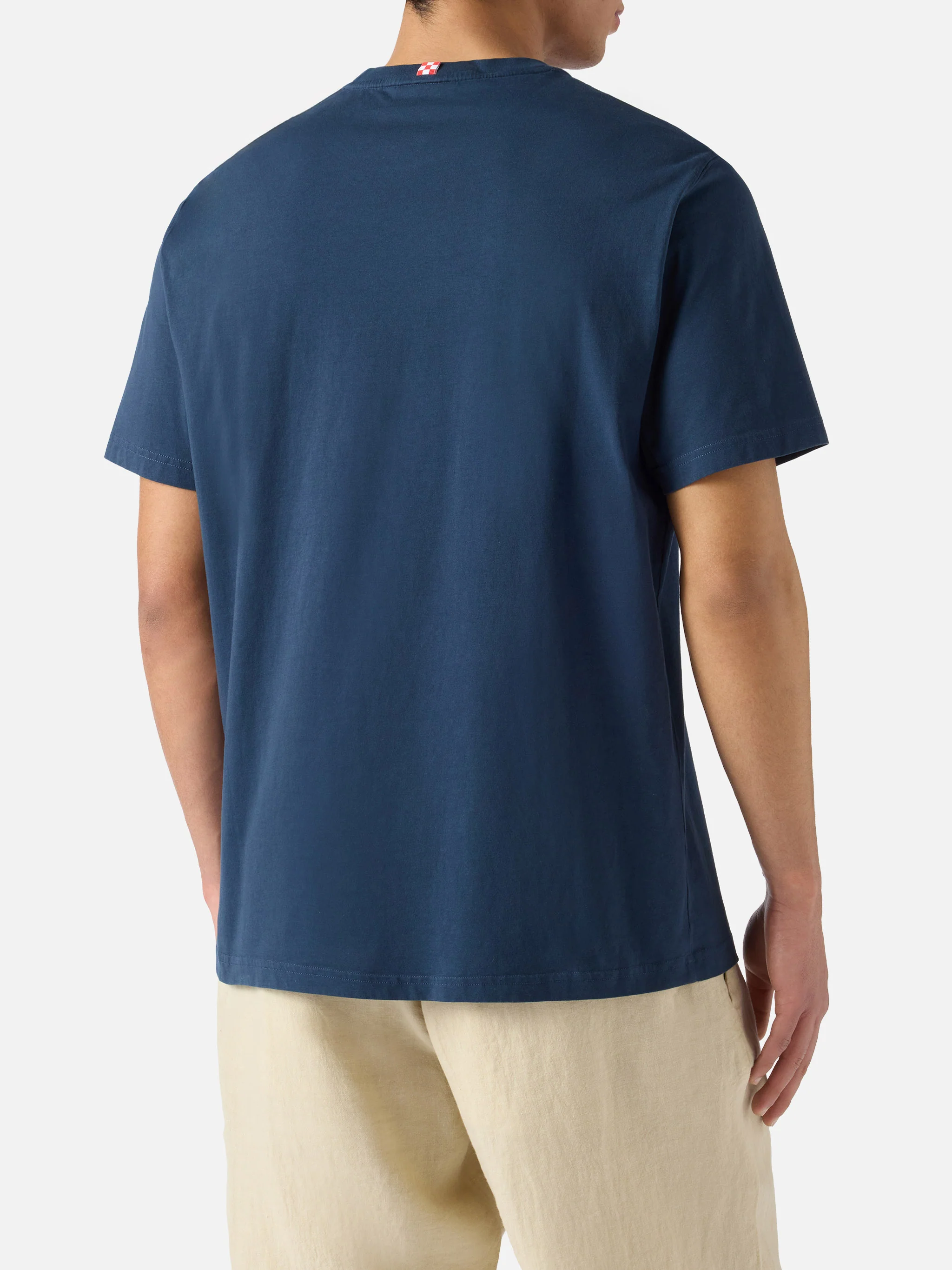T-shirt Portofino blu con ricamo Creo Soluzioni Non Problemi - Image 4