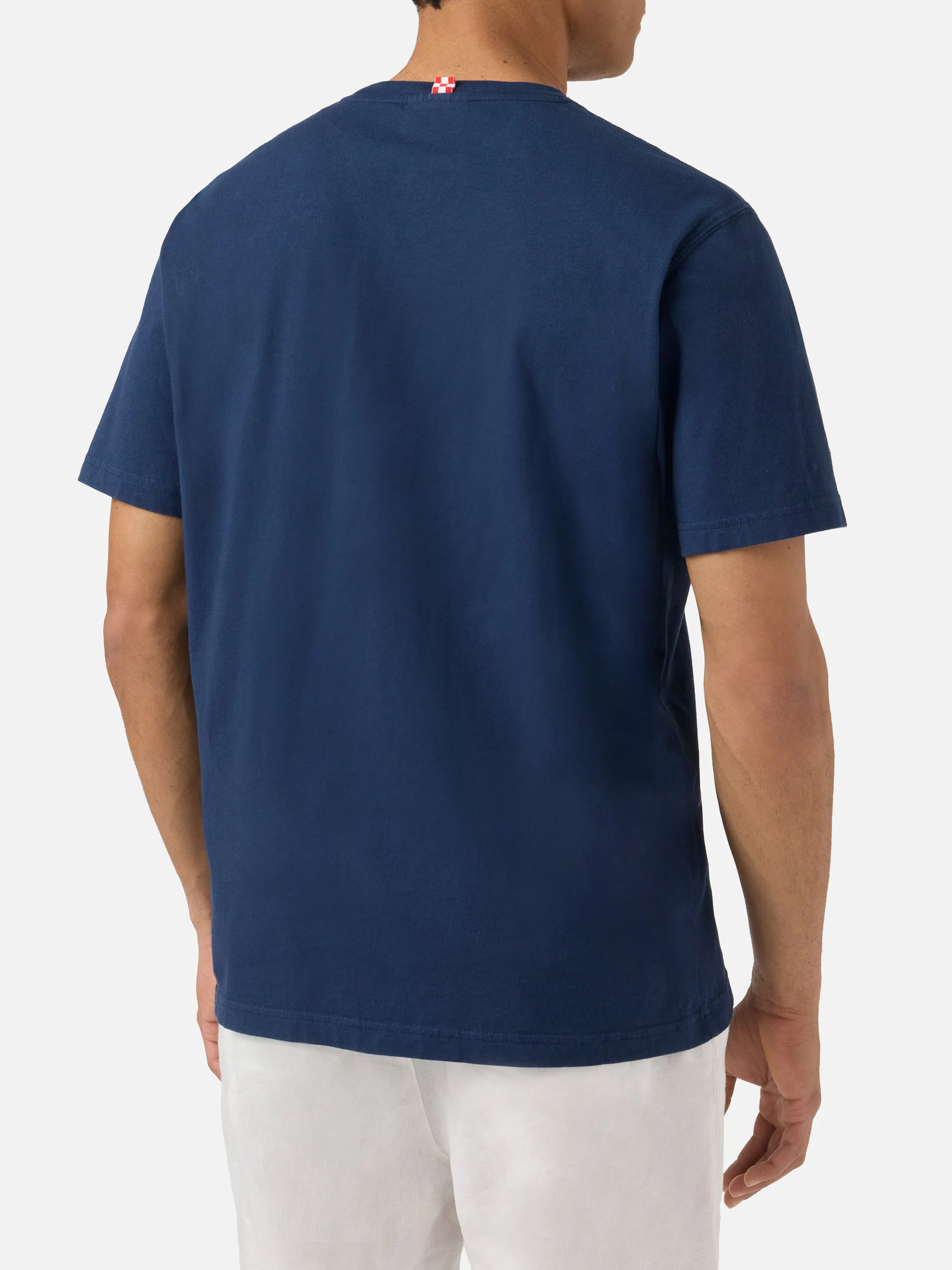 T-shirt Portofino blu con ricamo Lupo Di Mare | Special Edition - Image 4