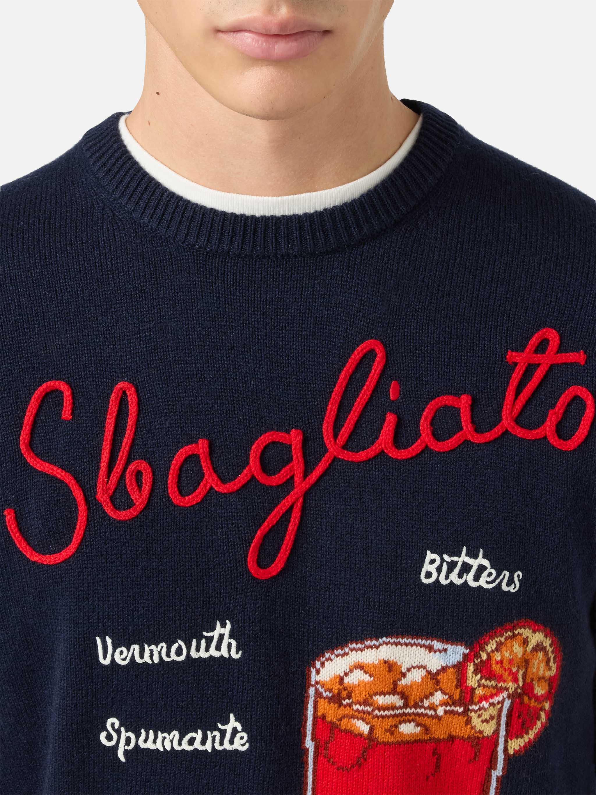 Maglione in  misto cashmere Heron con ricamo Sbagliato - Image 2