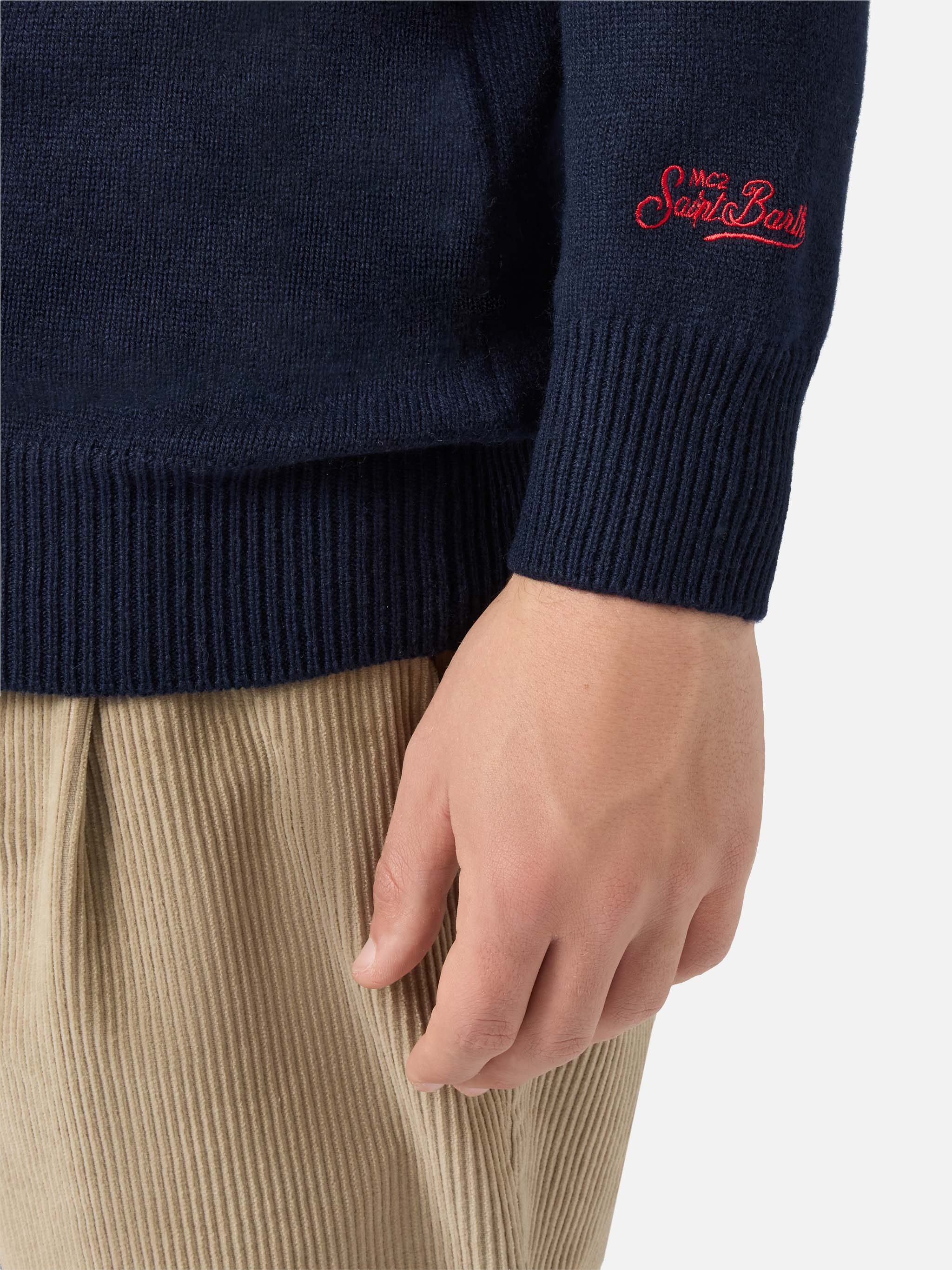 Maglione in  misto cashmere Heron con ricamo Sbagliato - Image 4