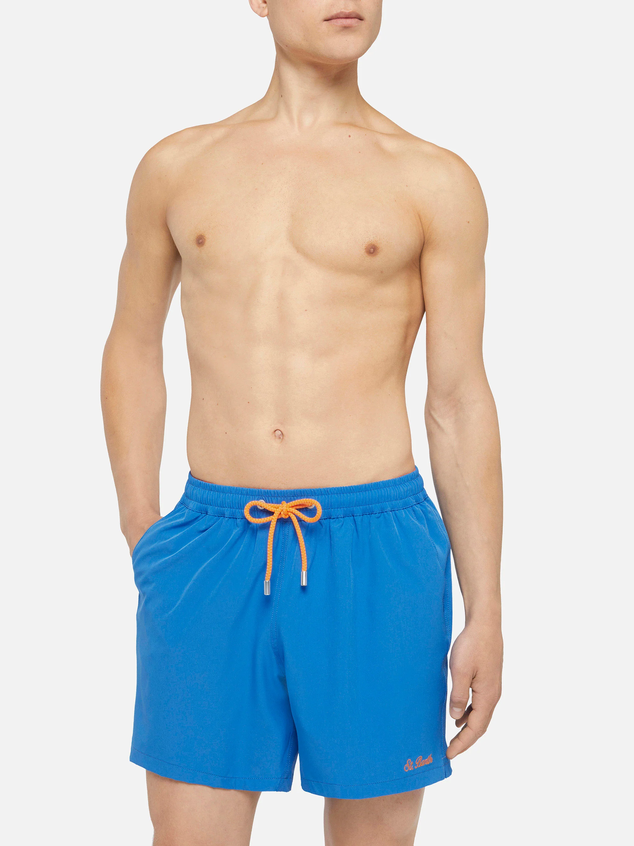 Costume mare Comfort bluette con ricamo St. Barth - Image 3