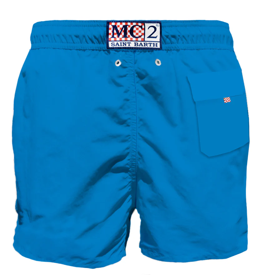 Costume mare Gustavia Pocket bluette con ricamo - Image 2