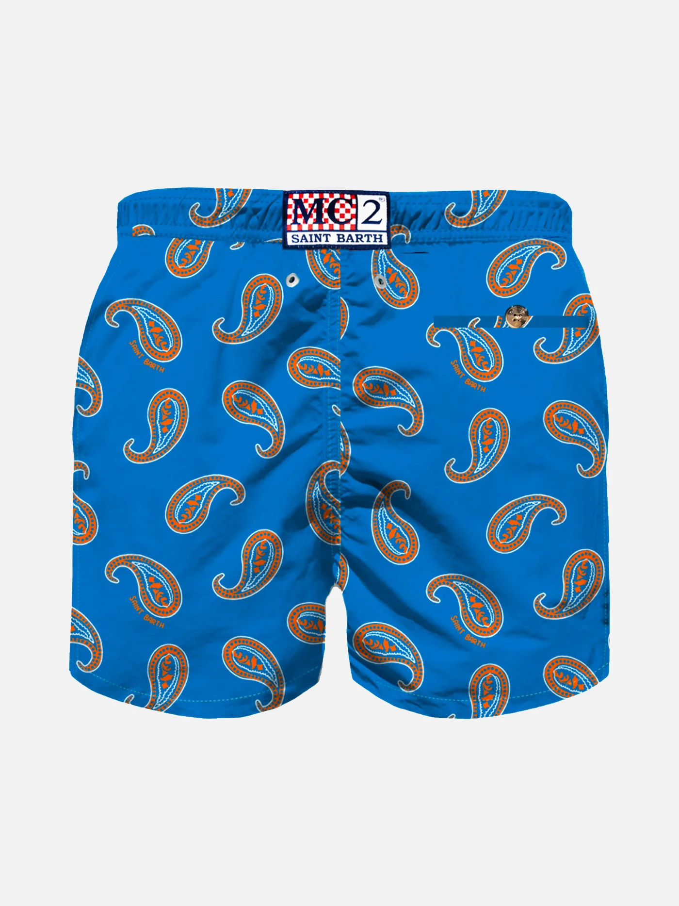 Costume da bagno da bambino stampa paisley bluette - Image 2