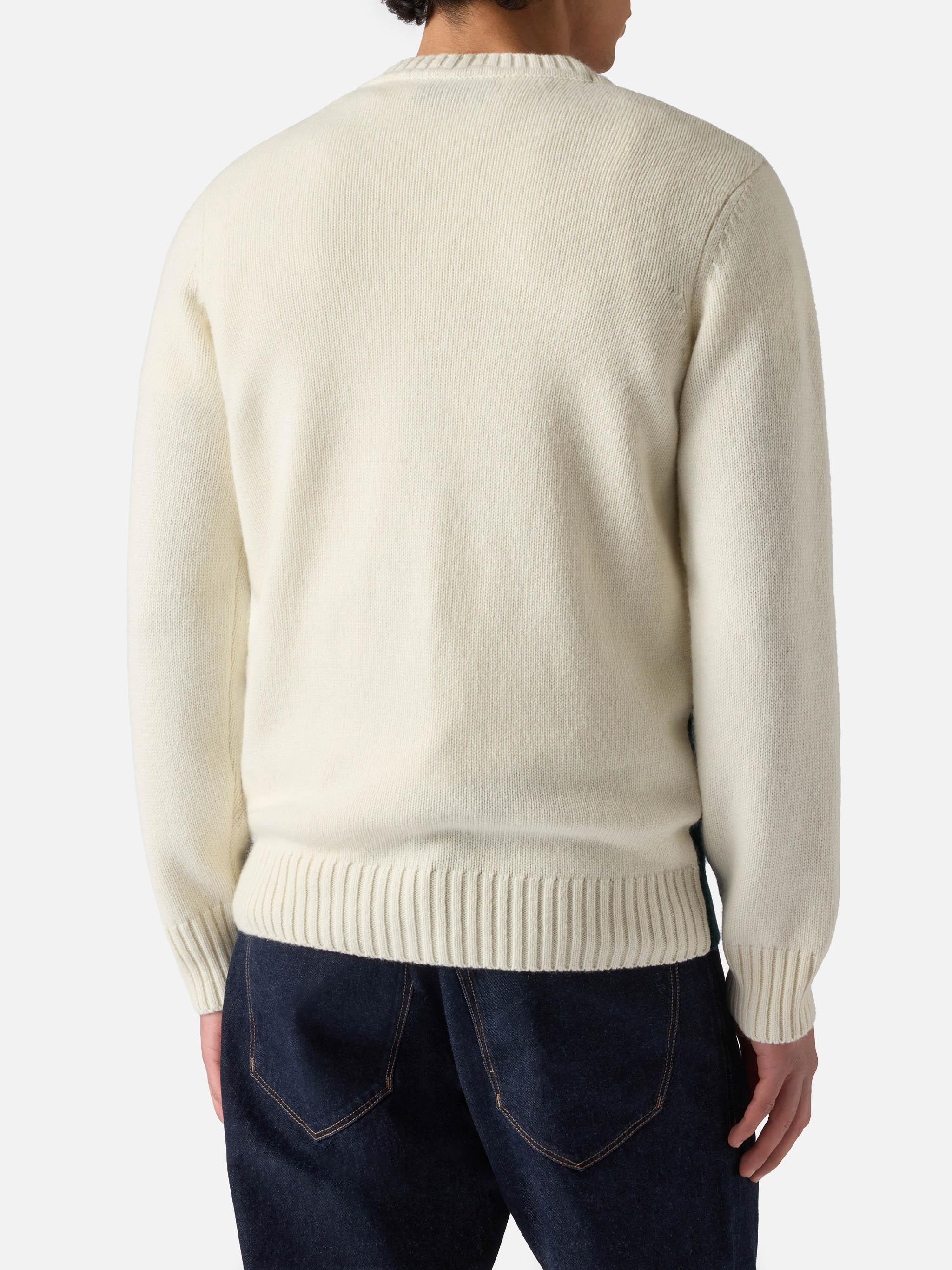 Girocollo Bombardino Light bianco con jacquard Courmayeur | COURMAYEUR SPECIAL EDITION - Image 3