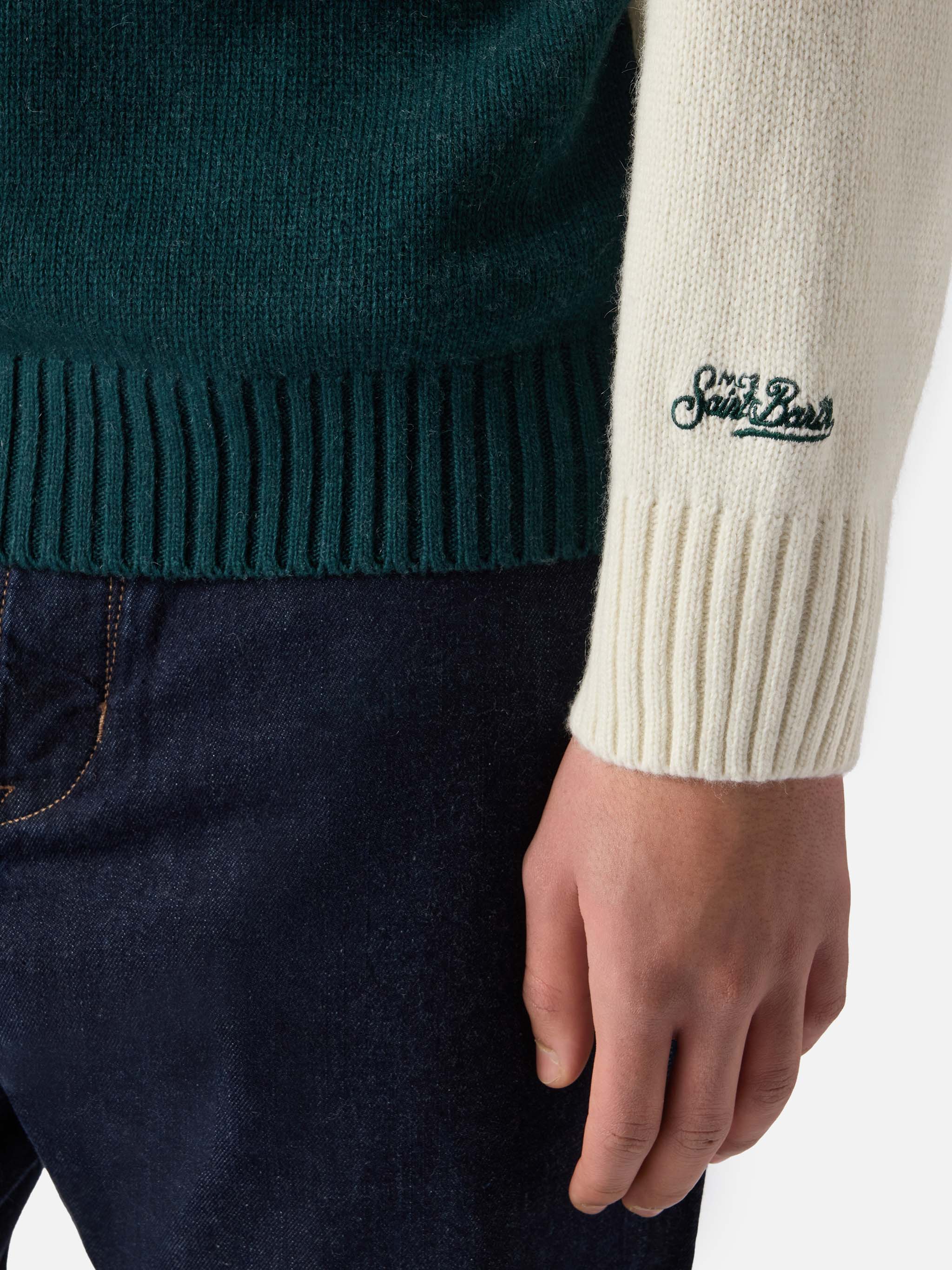 Girocollo Bombardino Light bianco con jacquard Courmayeur | COURMAYEUR SPECIAL EDITION - Image 4