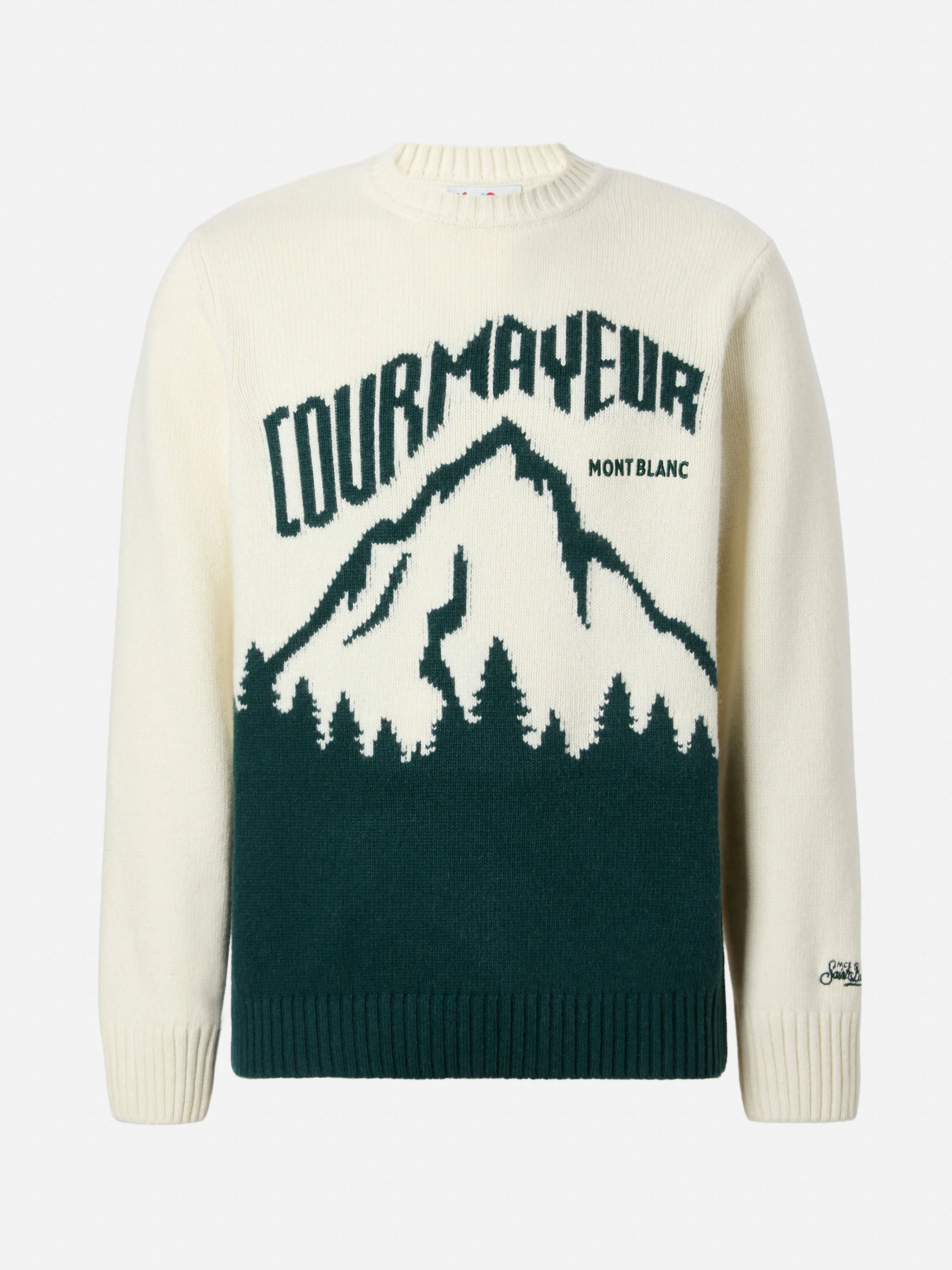Girocollo Bombardino Light bianco con jacquard Courmayeur | COURMAYEUR SPECIAL EDITION - Image 5