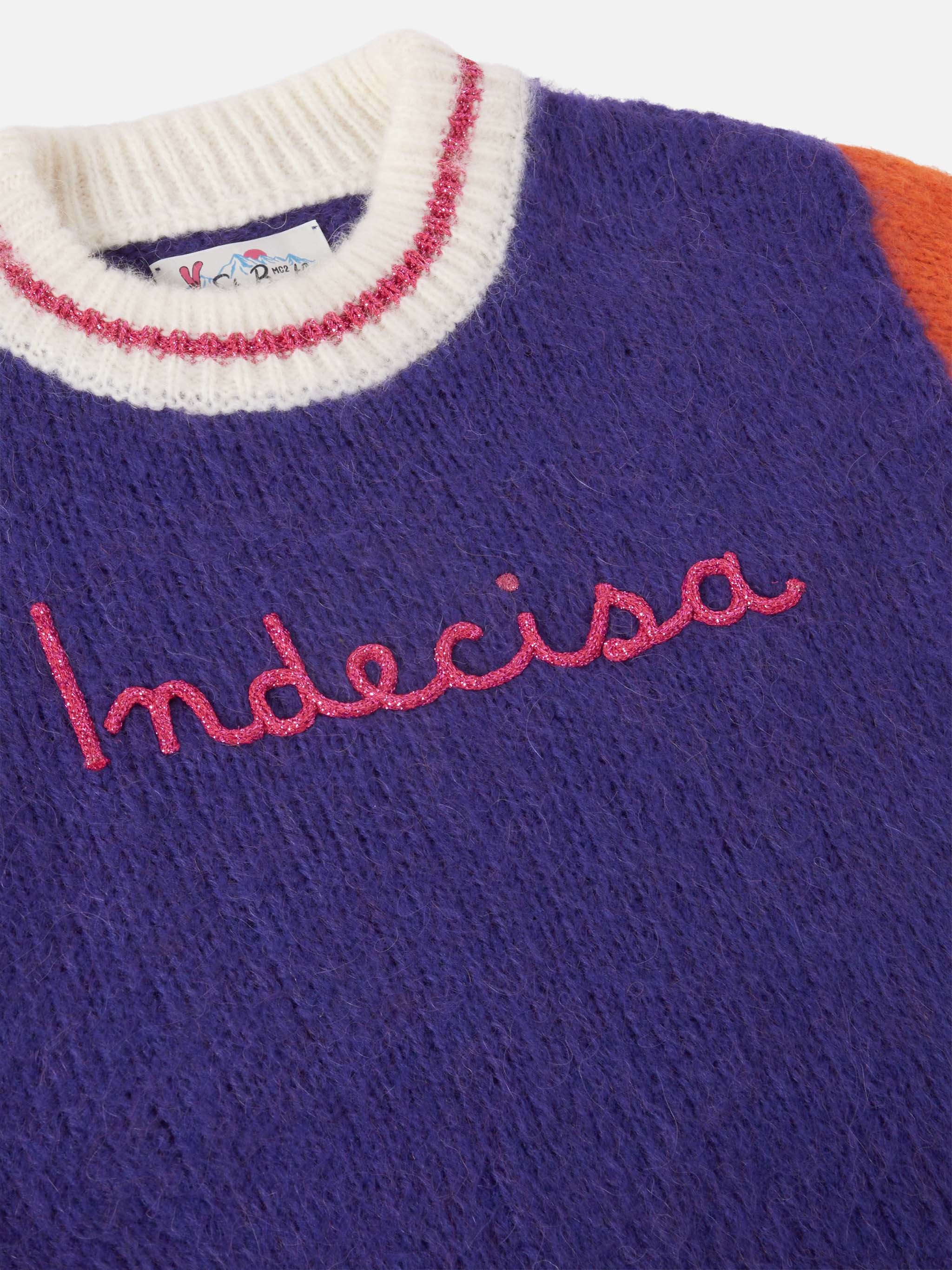 Maglione boxy Danya Soft Jr con ricamo Indecisa - Image 2