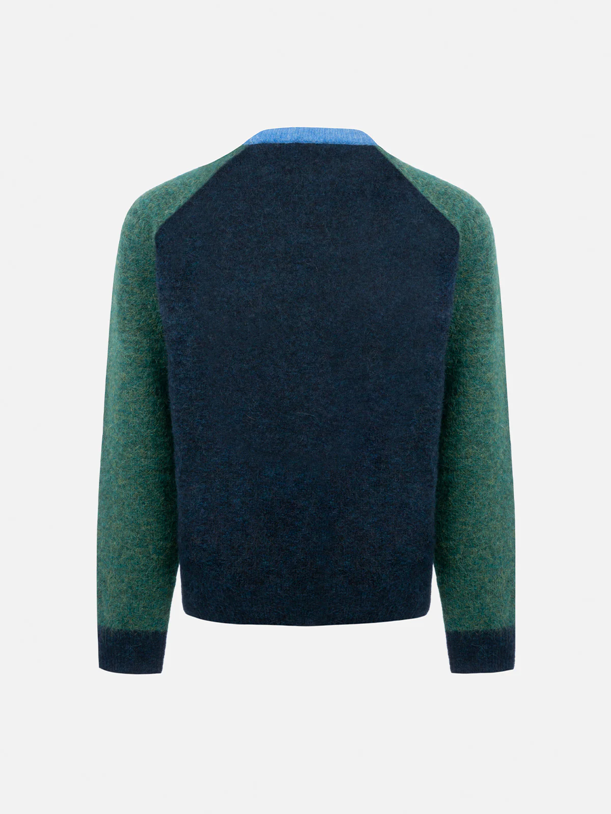 Maglione girocollo blu e verde da bambino Douglas con stampa St. Barth - Image 2