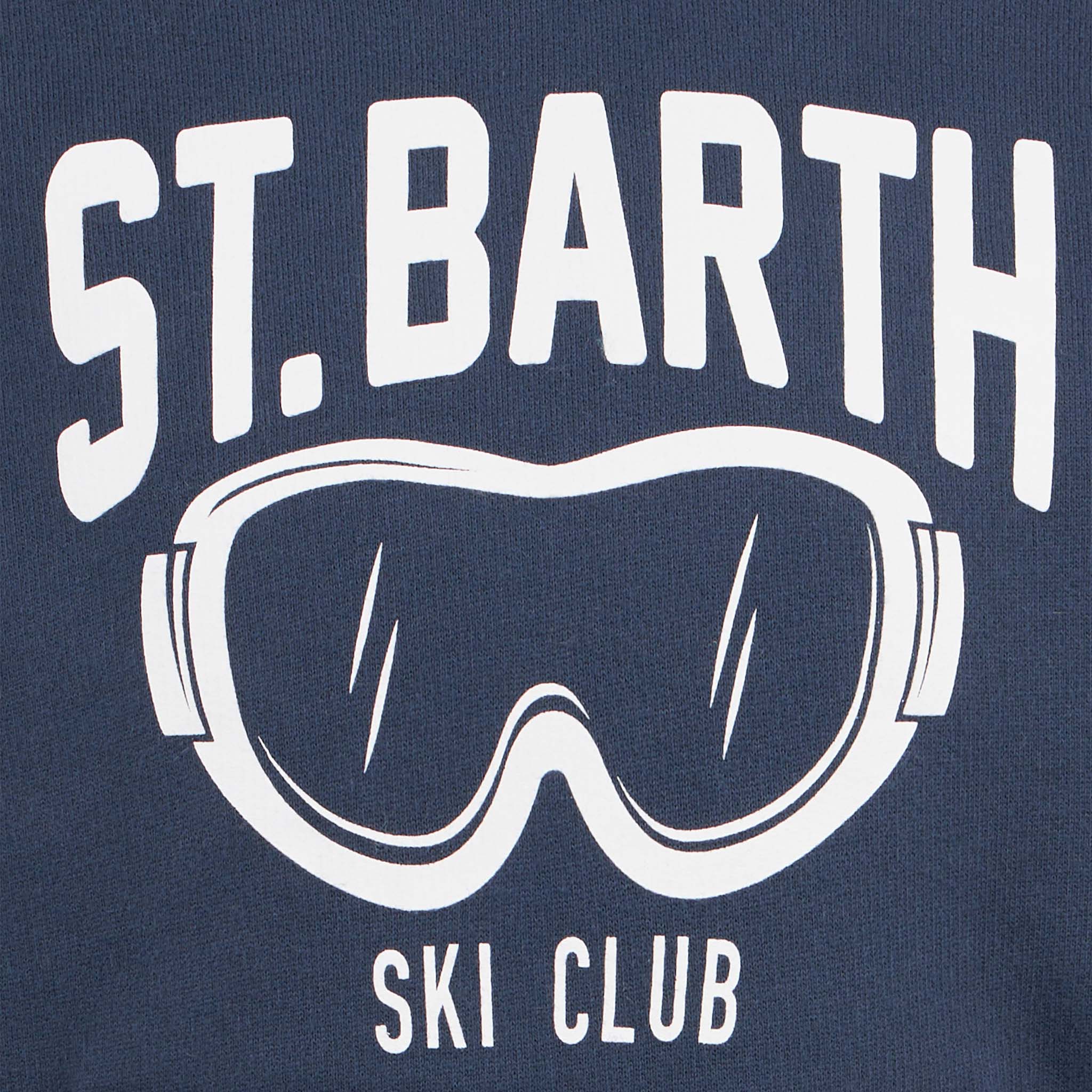 Felpa blu da bambino con stampa St. Barth Ski Club - Image 3