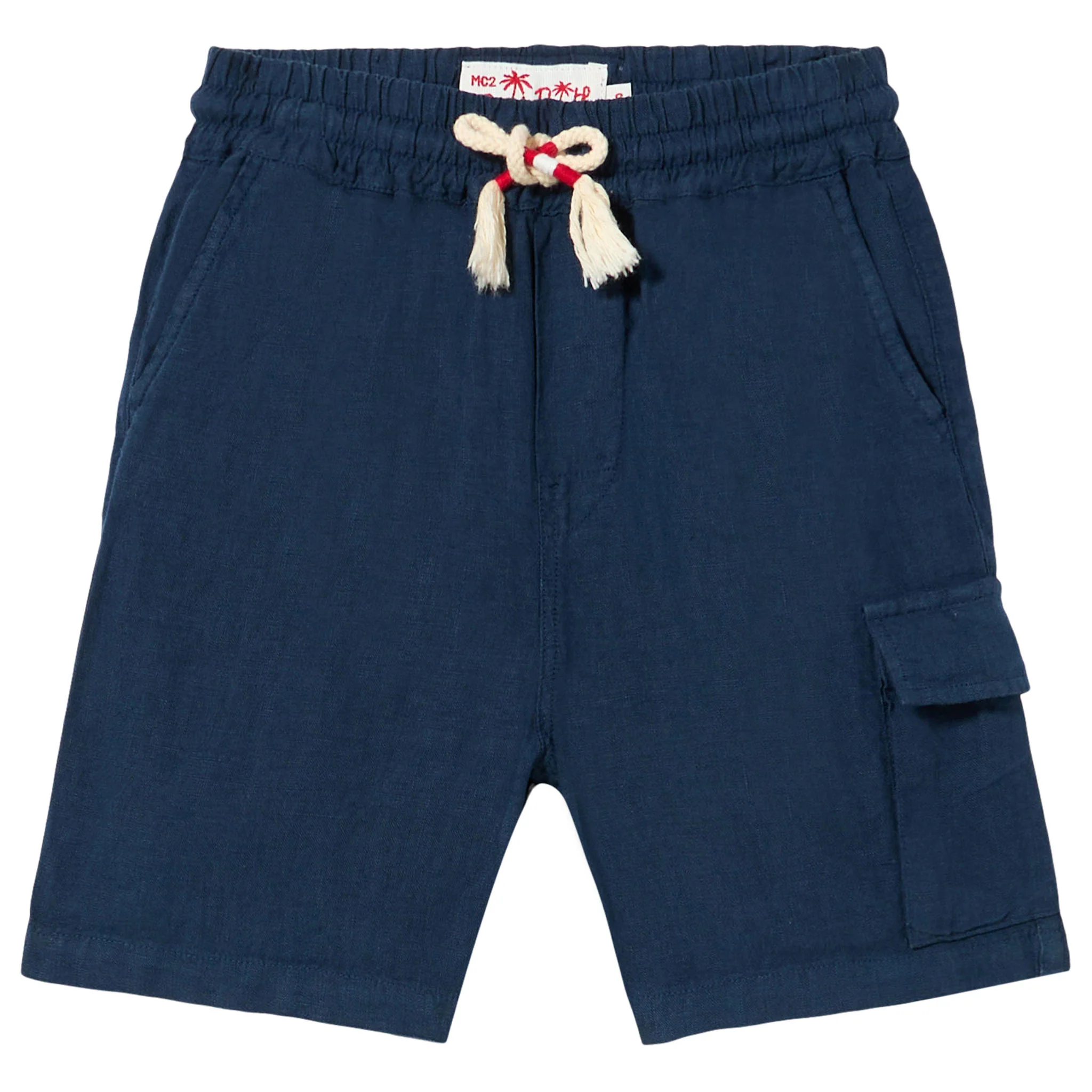 Bermuda da bambino in lino blu navy - Image 4