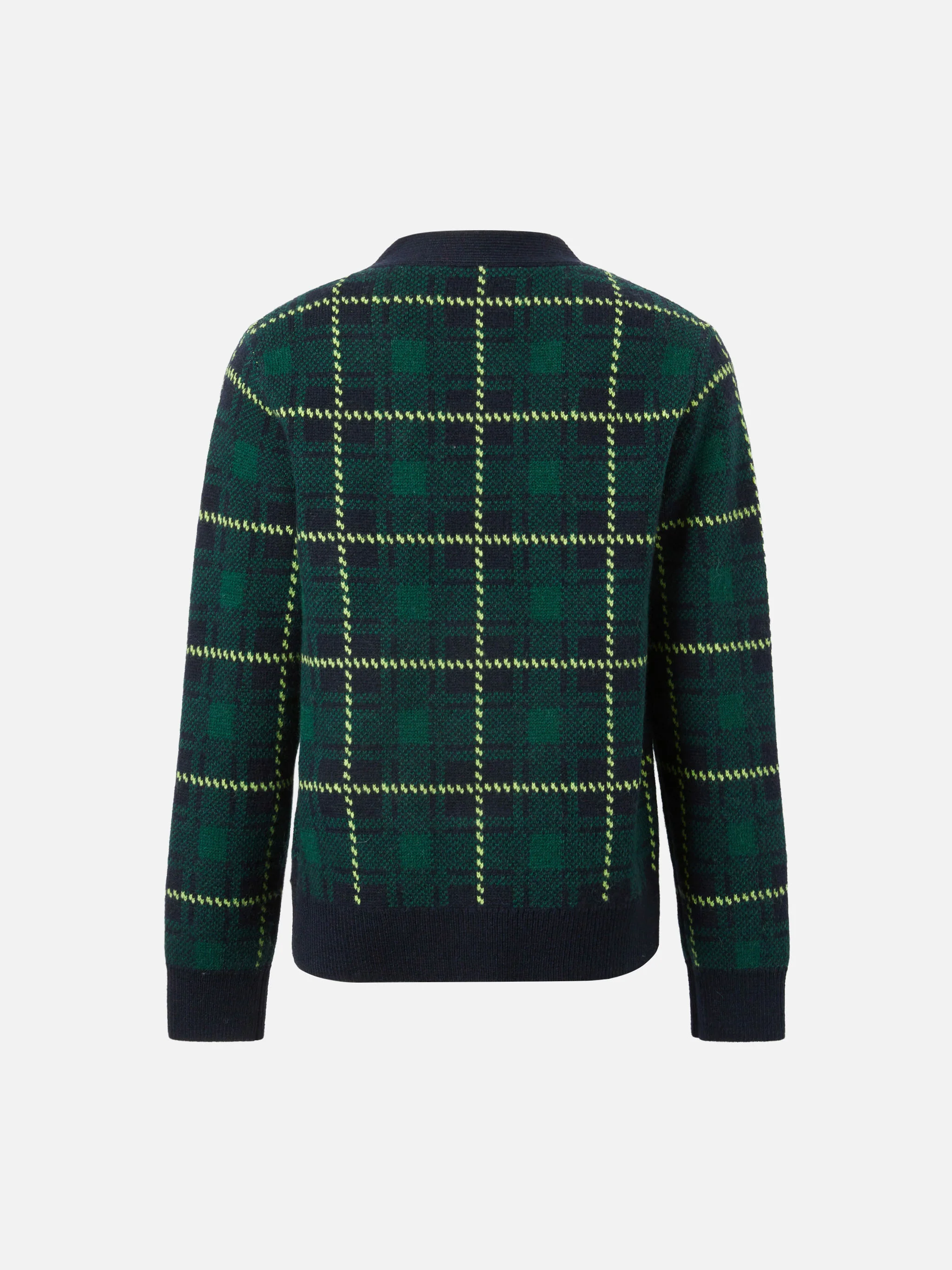 Cardigan da bambino Jonan con stampa tartan - Image 3