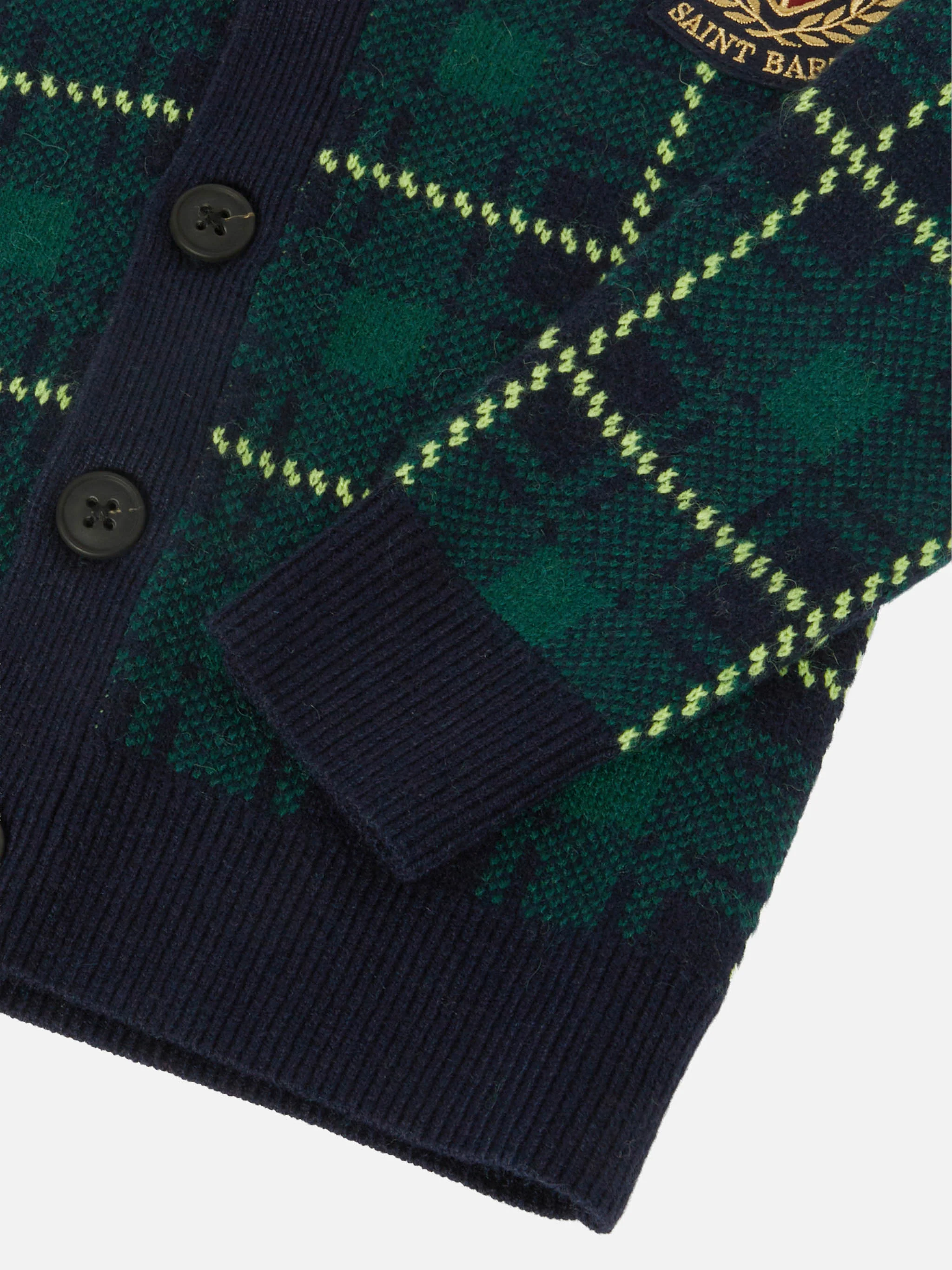 Cardigan da bambino Jonan con stampa tartan - Image 4