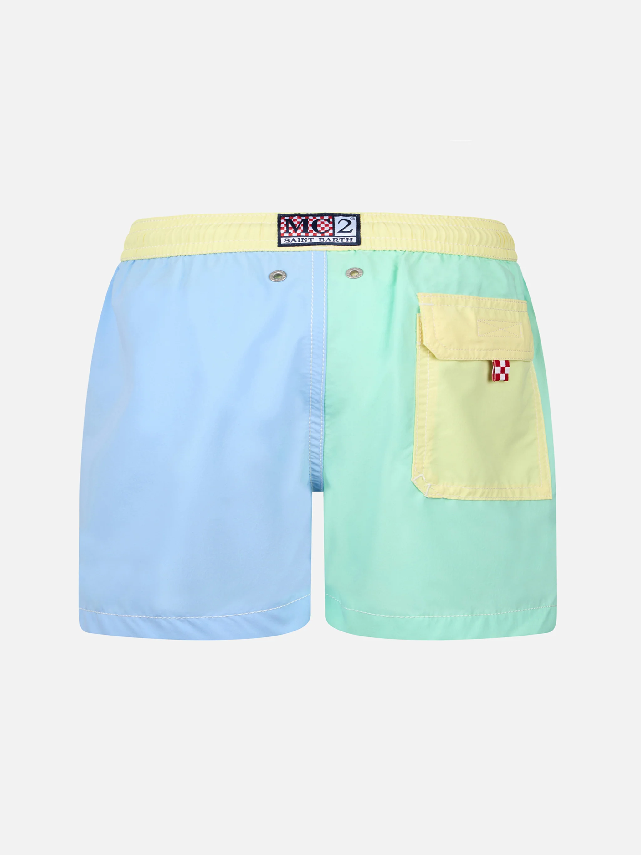 Costume da bagno di media lunghezza da bambino color block Patmos Jr - Image 2