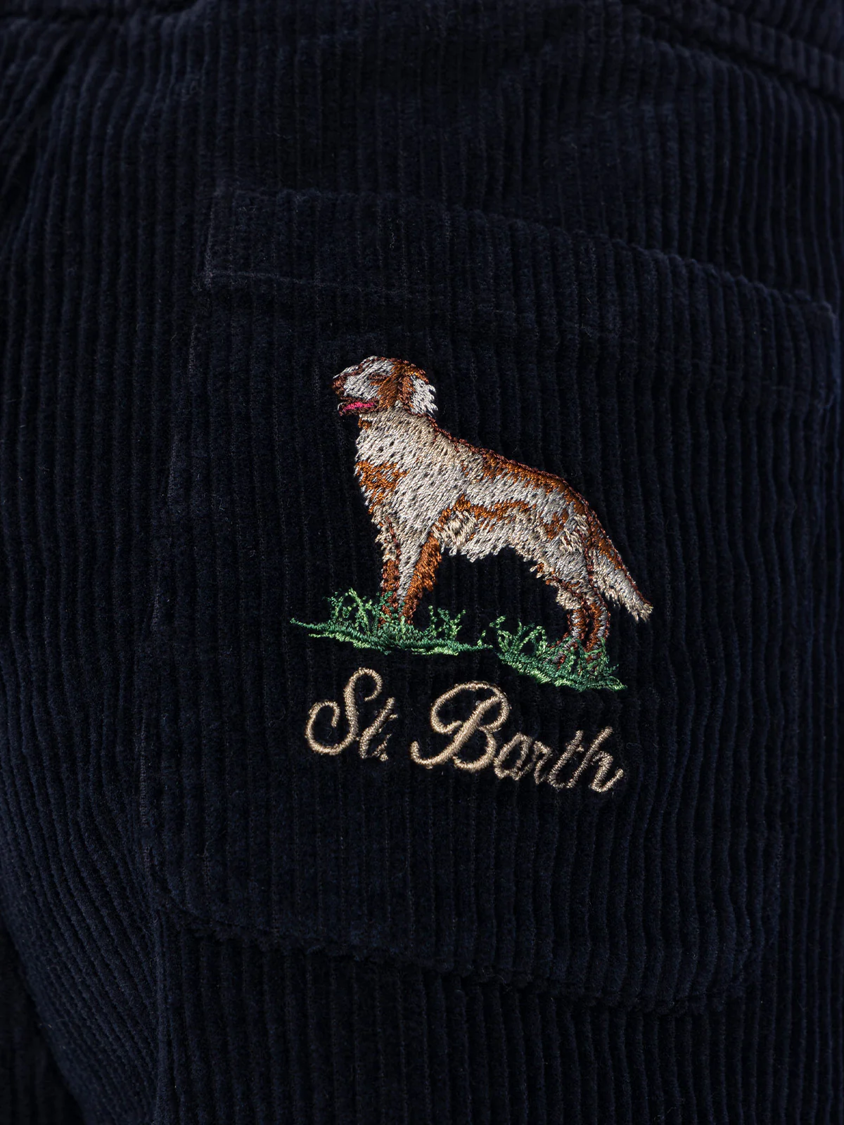 Pantaloni in velluto a coste da bambino Kilkenny con ricamo di cane country - Image 3