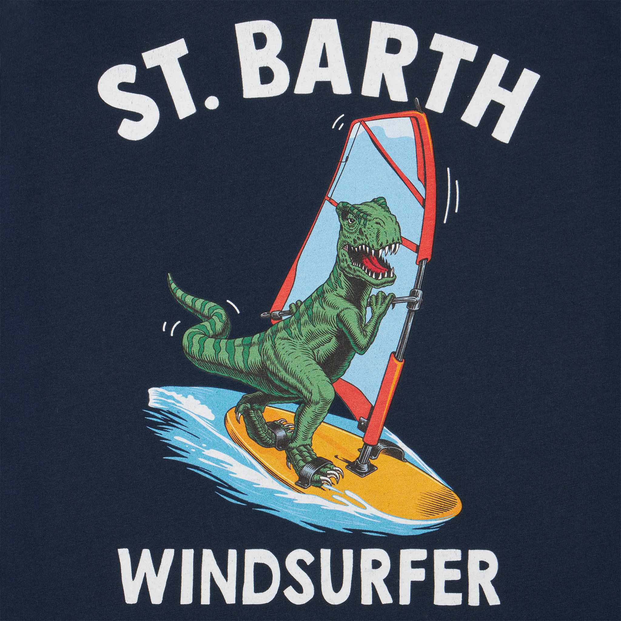 T-shirt da bambino in cotone con stampa dinosauri - Image 2