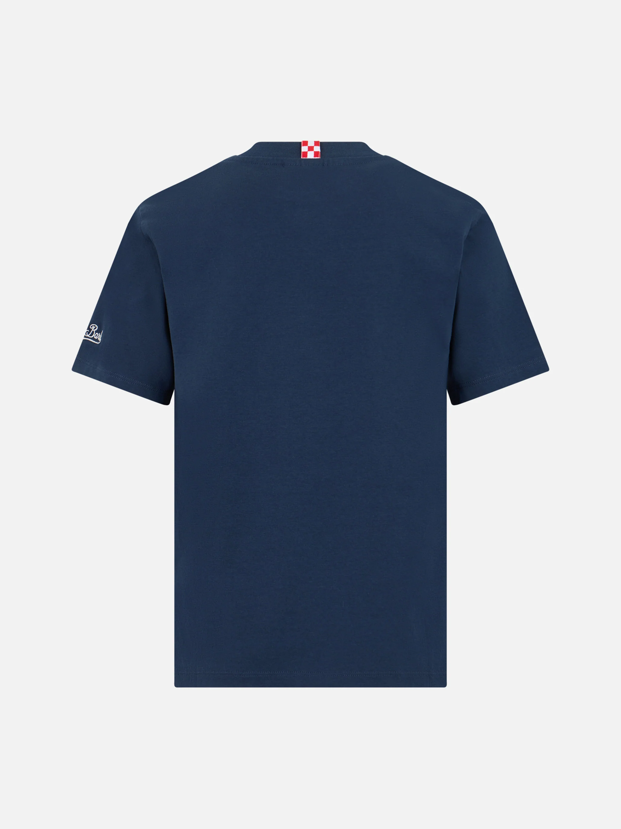 T-shirt da bambino in cotone con patch in spugna King of St. Barth - Image 3