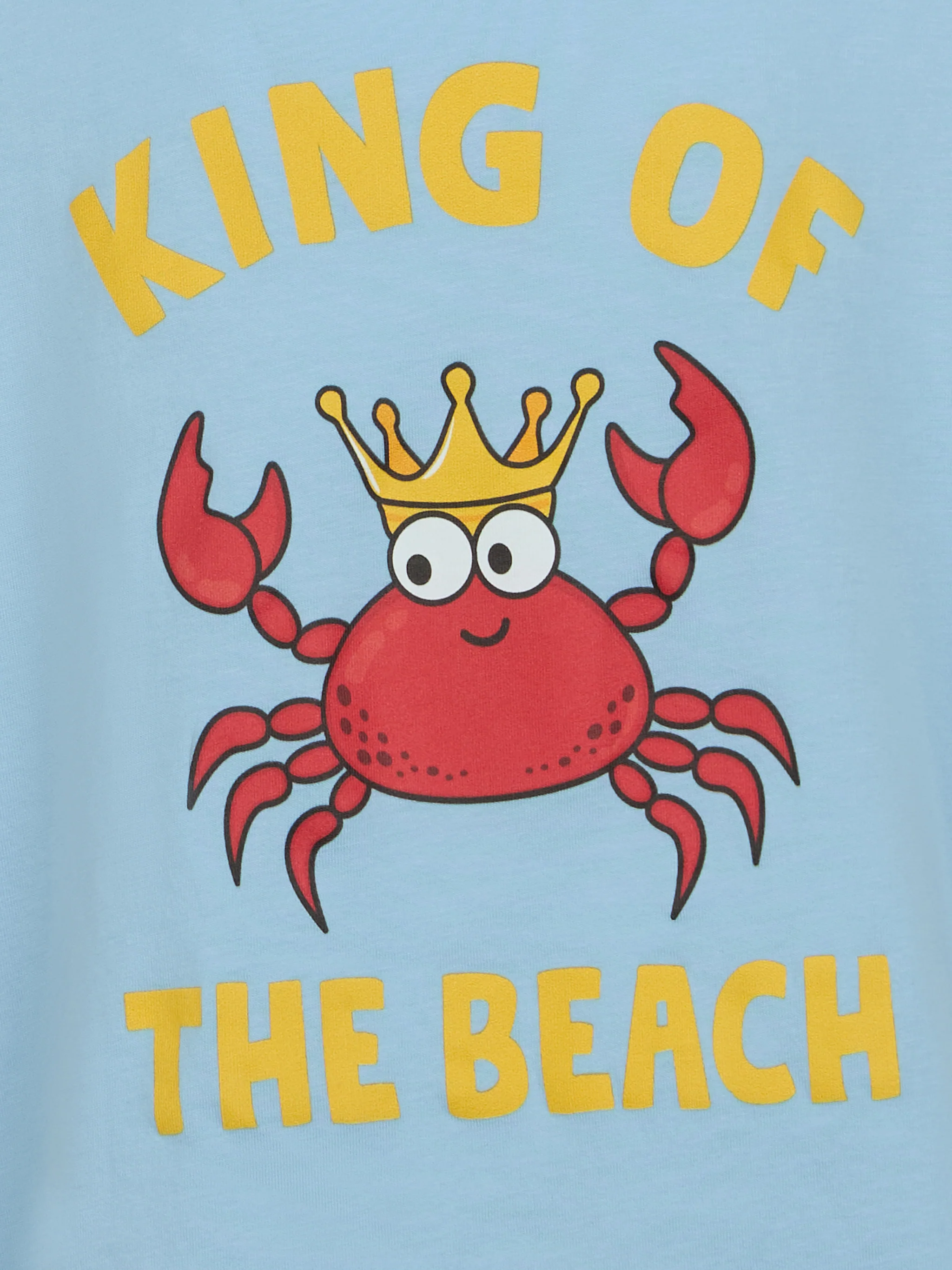 T-shirt da bambino in cotone con stampa granchio King of the Beach - Image 3