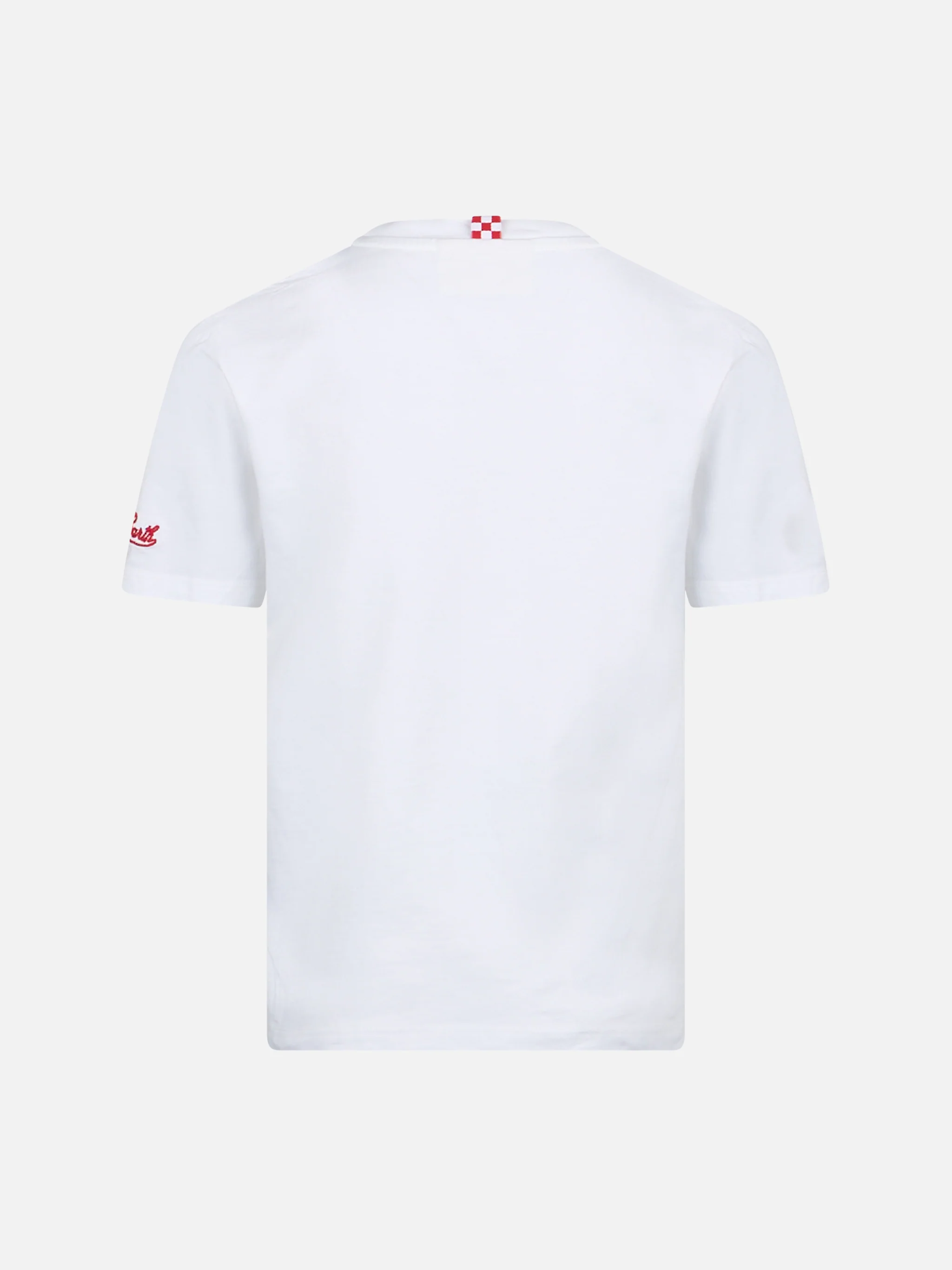 T-shirt da bambino in cotone con ricamo Me ne vado in un lambo - Image 3