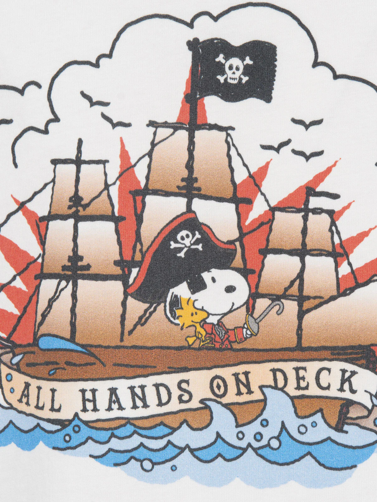 T-shirt da bambino in cotone con stampa Snoopy e ricamo St. Barth Pirate | EDIZIONE SPECIALE SNOOPY PEANUTS - Image 4
