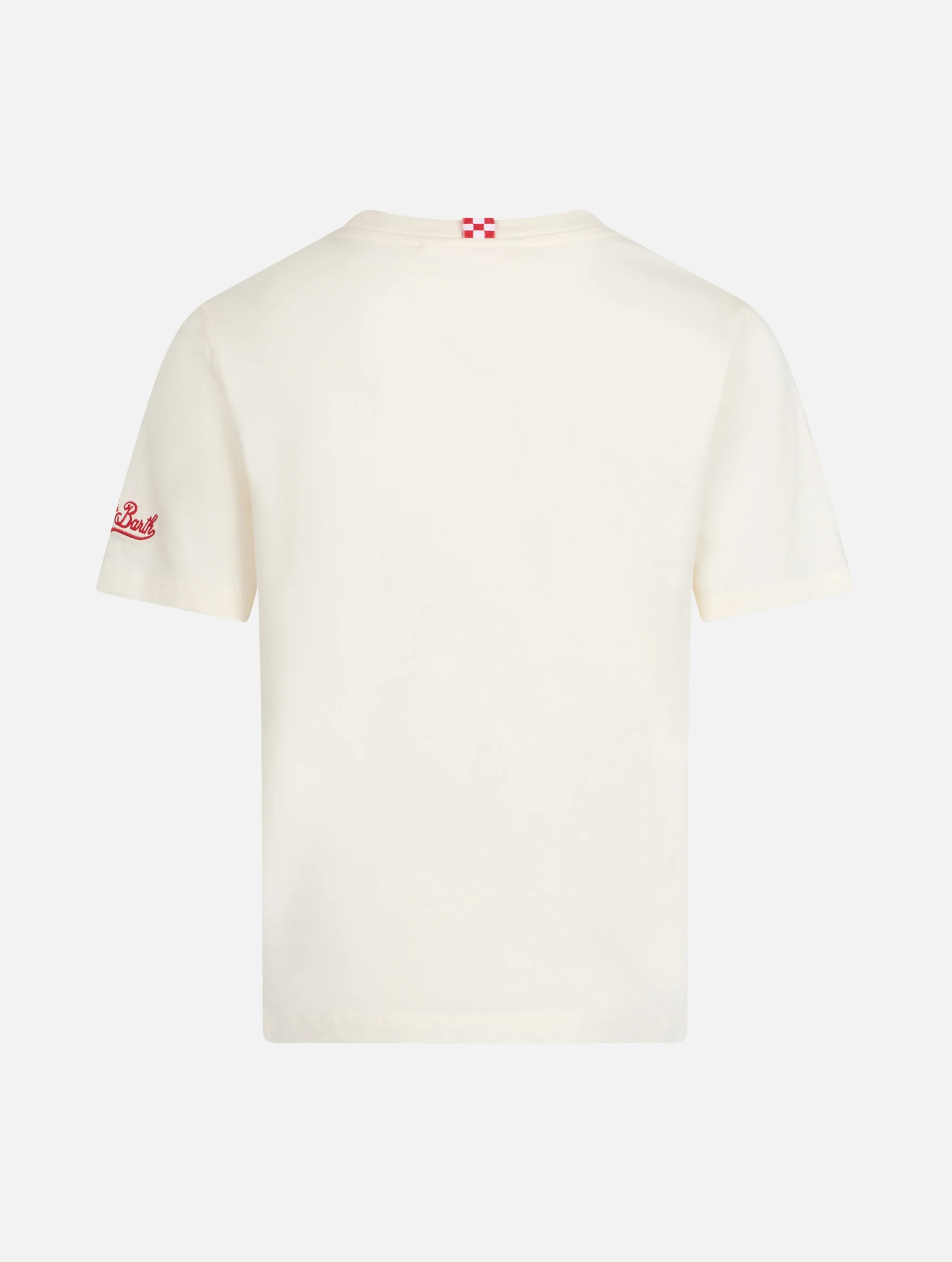 T-shirt da bambino in cotone con stampa St. Barth race team  - Image 3