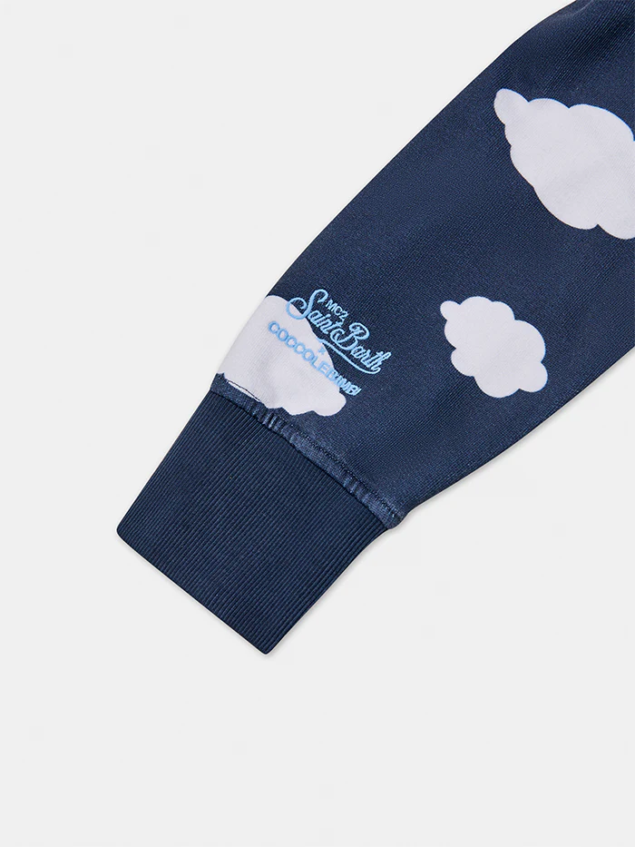 Felpa da bambino girocollo blu con ricamo Coccole e nuvole | EDIZIONE SPECIALE COCCOLEBIMBI - Image 3