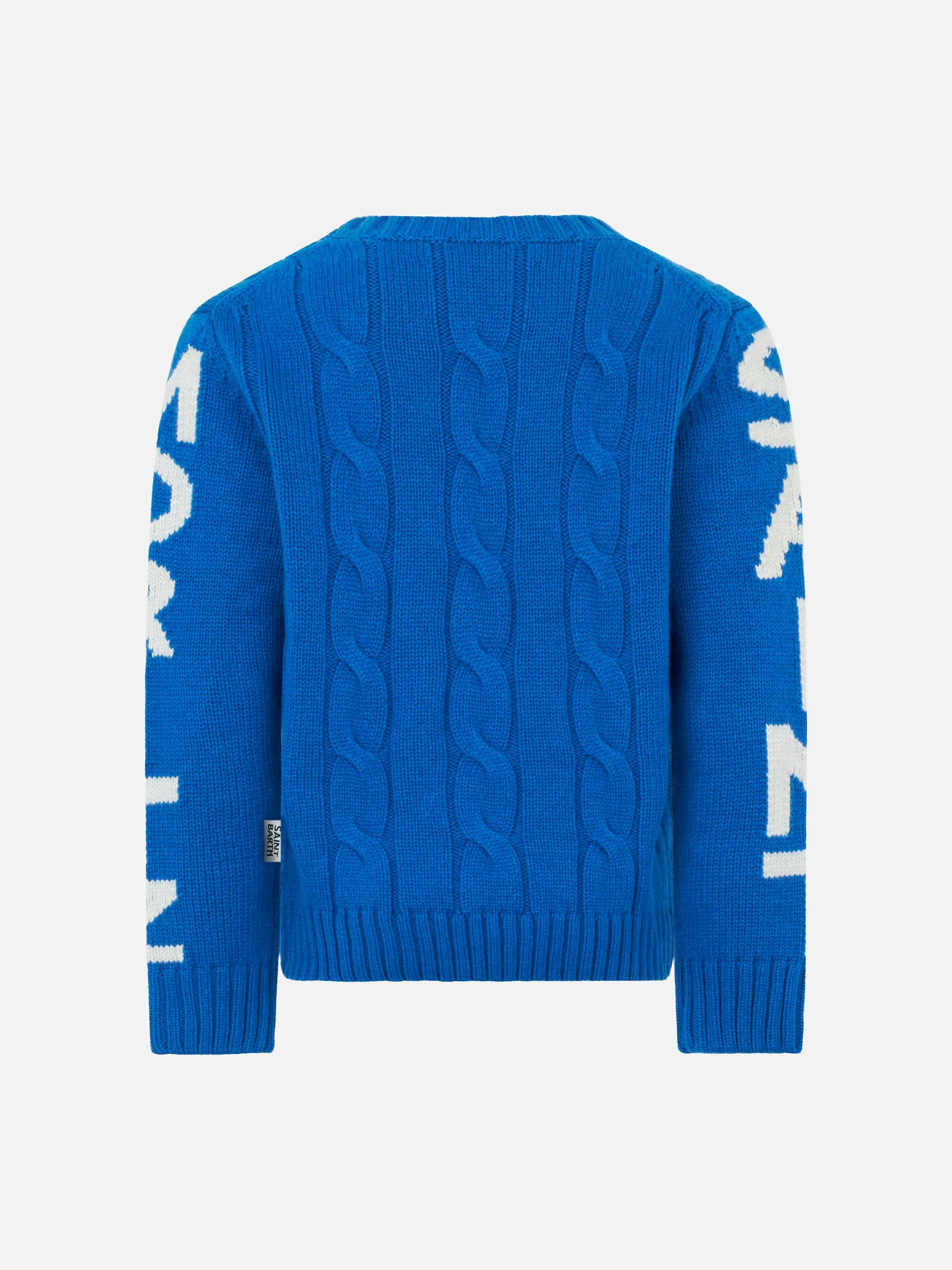 Maglione girocollo intrecciato da bambino con stampa Saint Moritz - Image 2