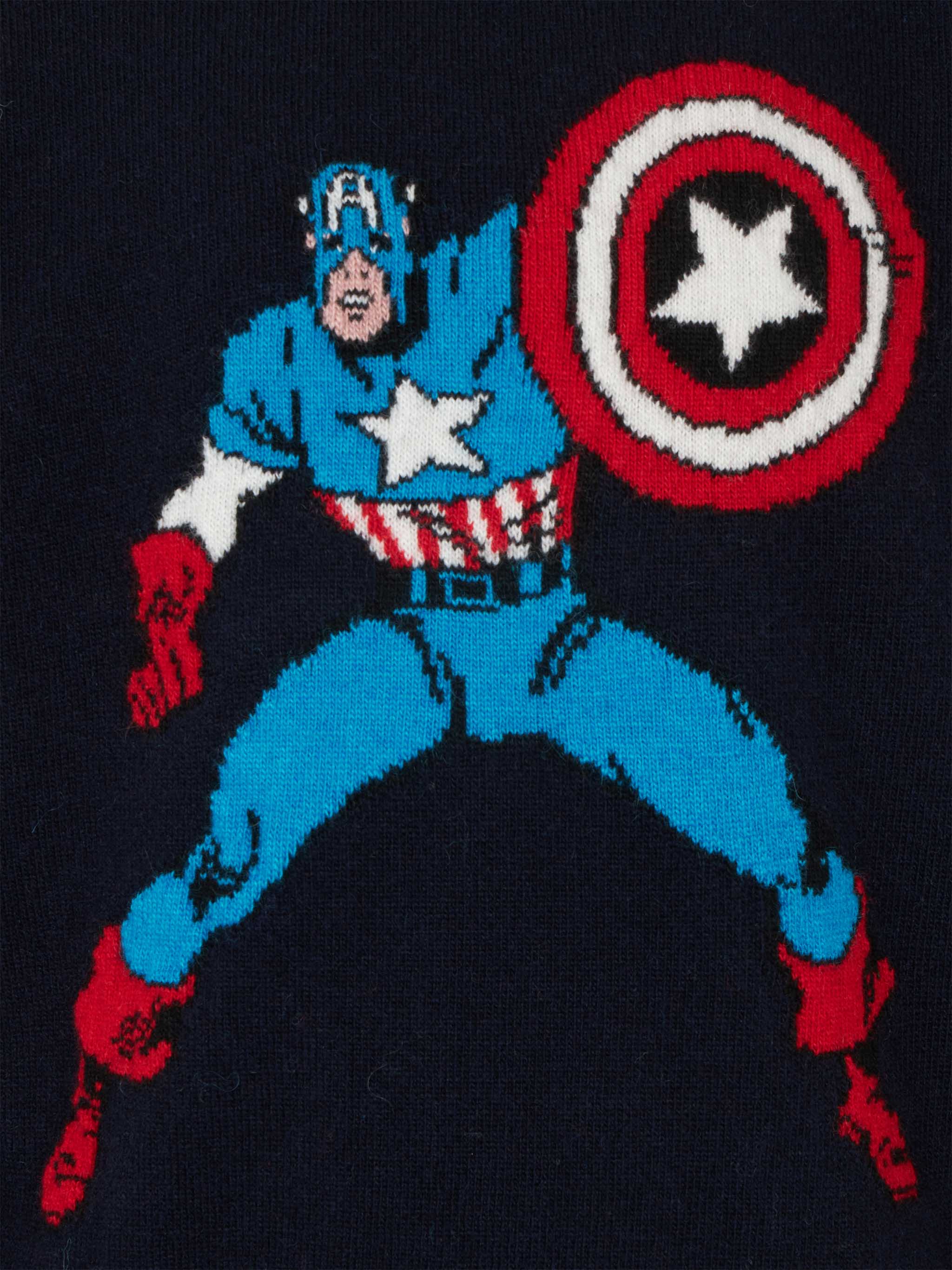 Maglione girocollo da bambino con stampa Capitan America |MARVEL SPECIAL EDITION - Image 3