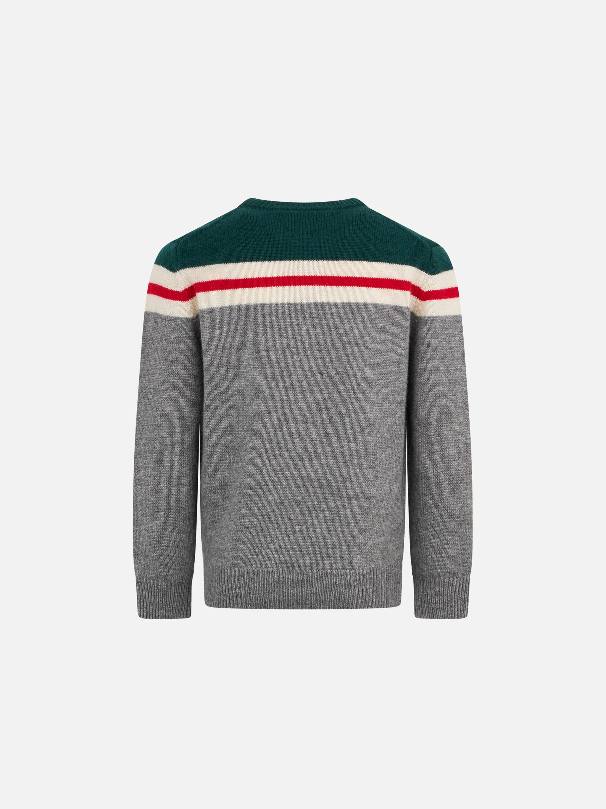 Maglione girocollo da bambino con patch St. Barth Ski club - Image 3