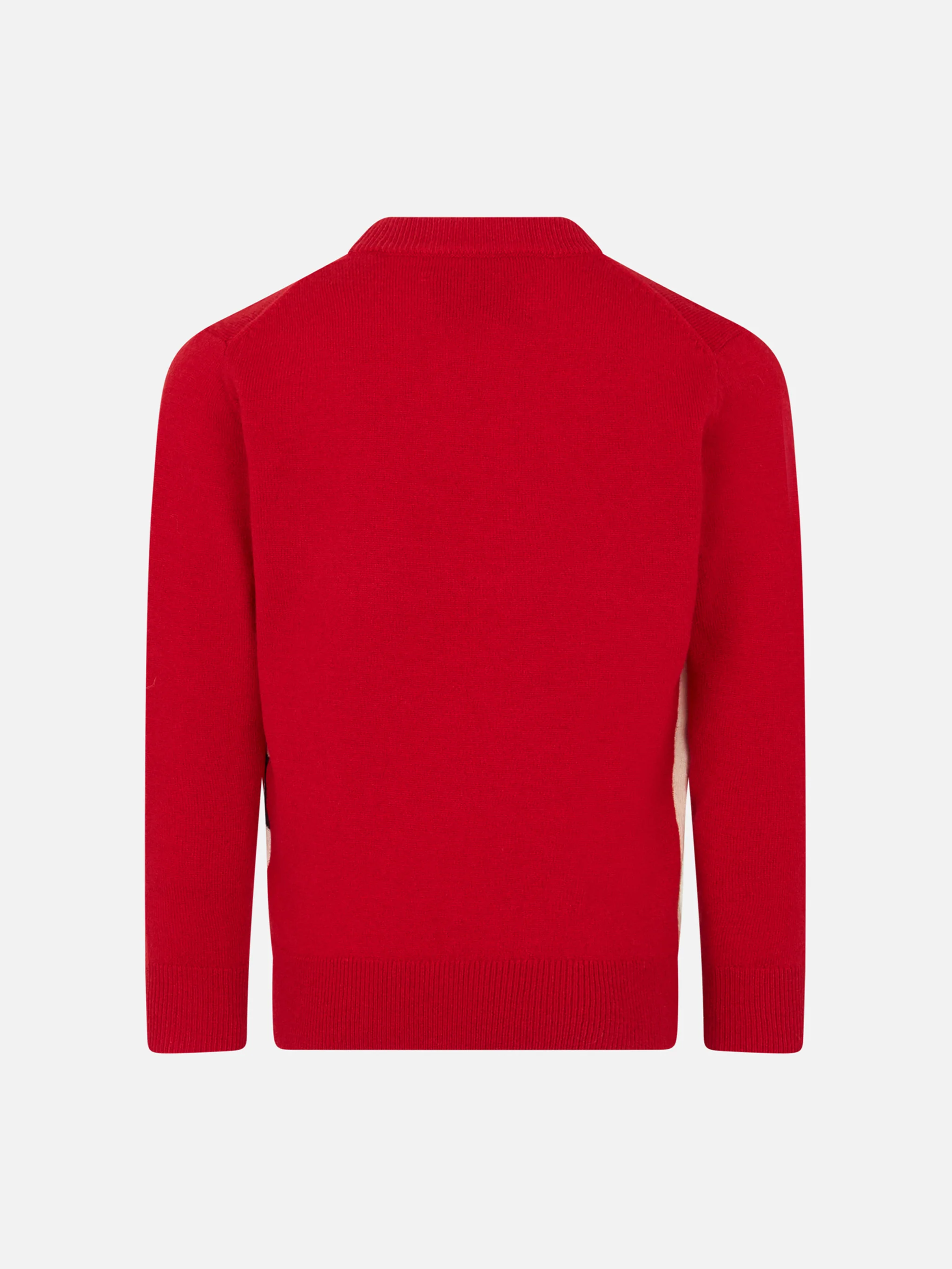 Maglione da bambino girocollo con stampa jacquard cartolina St. Barth Ski Club - Image 3