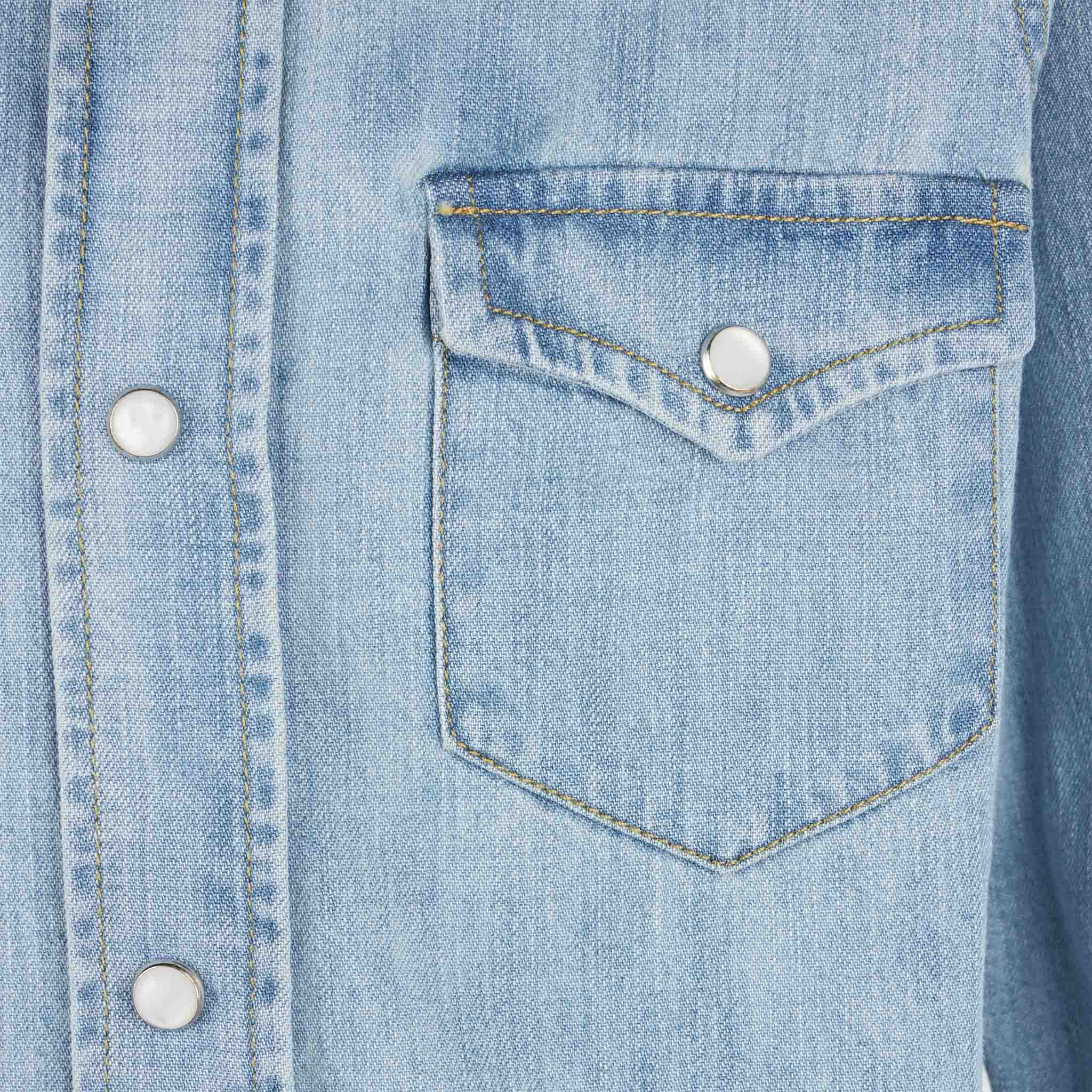 Camicia da bambino in denim di lino - Image 3
