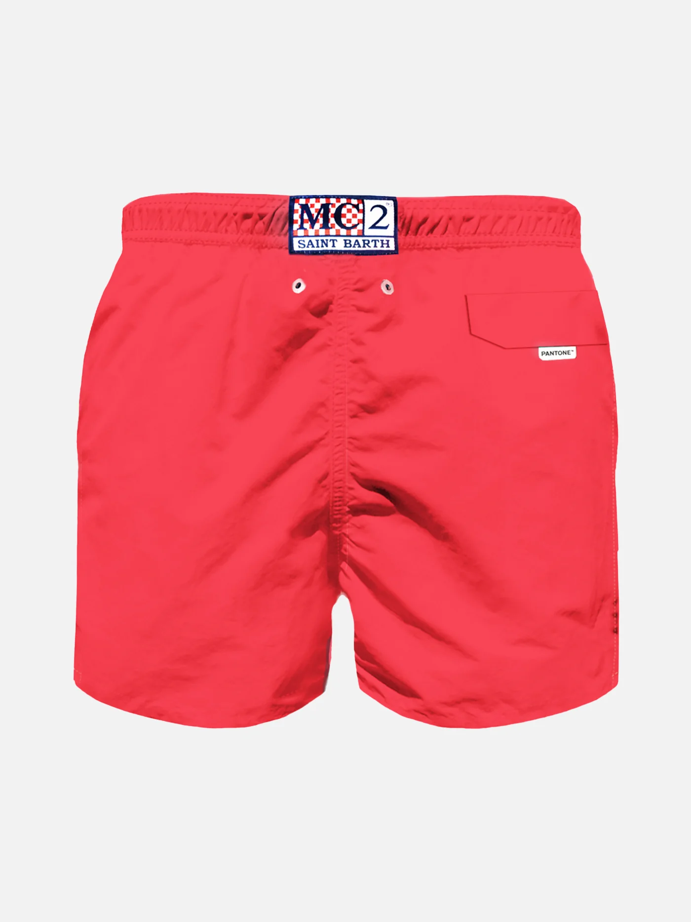 Costume da bagno da bambino rosso fluo | EDIZIONE SPECIALE PANTONE® - Image 2