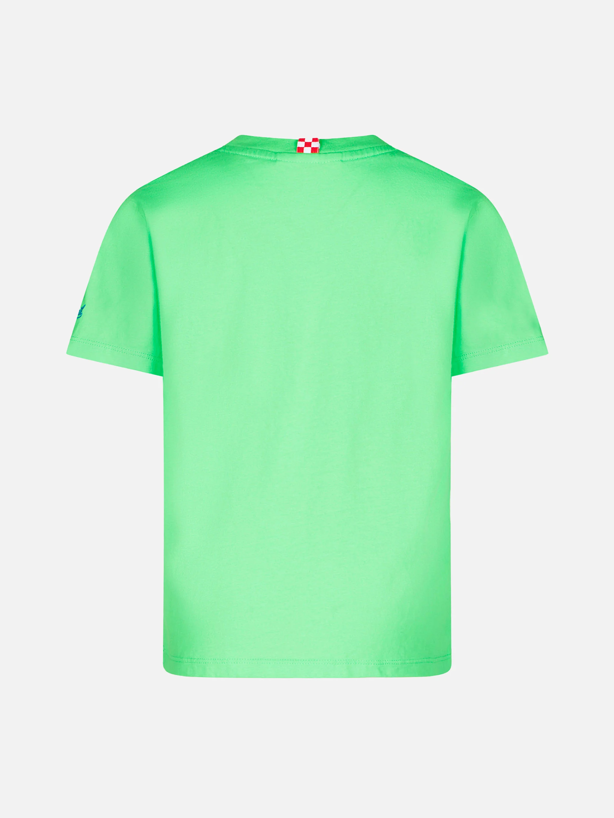 T-shirt da bambino in cotone verde con stampa Snoopy | EDIZIONE SPECIALE PEANUTS™ - Image 3