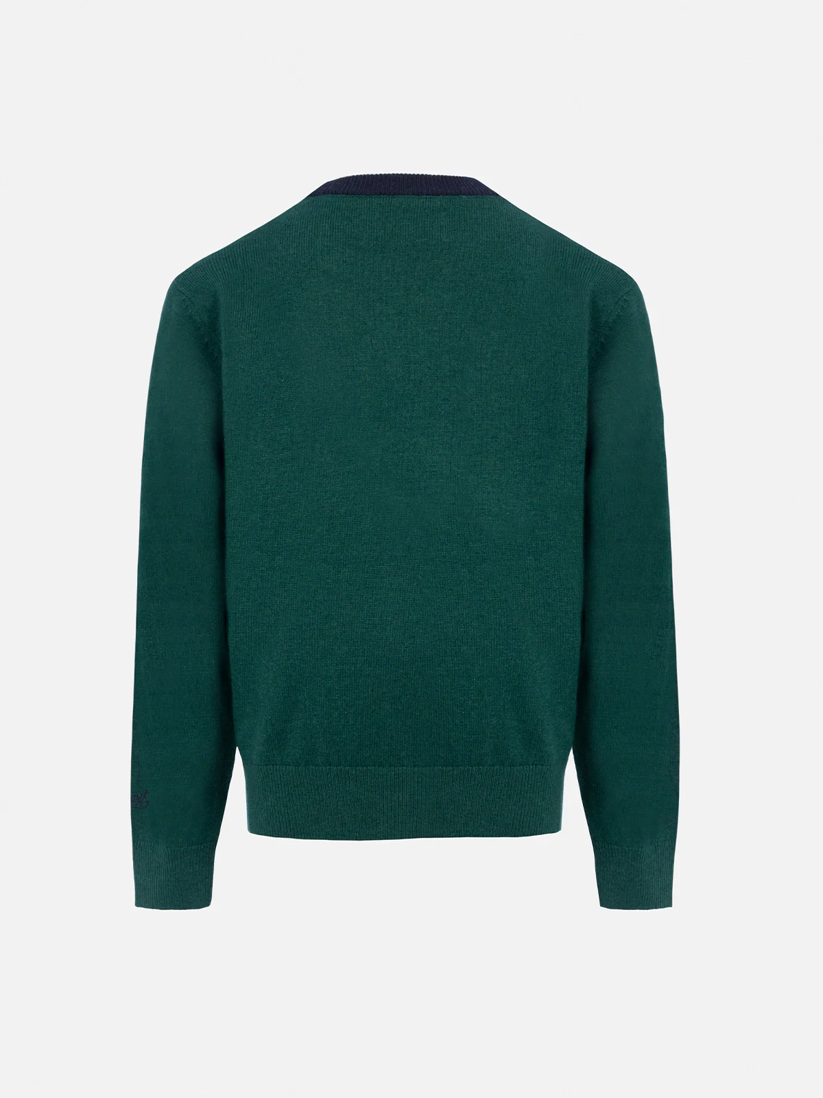 Maglione girocollo verde da bambino Douglas Light con ricamo palla di neve Snoopy | EDIZIONE SPECIALE SNOOPY PEANUTS - Image 3