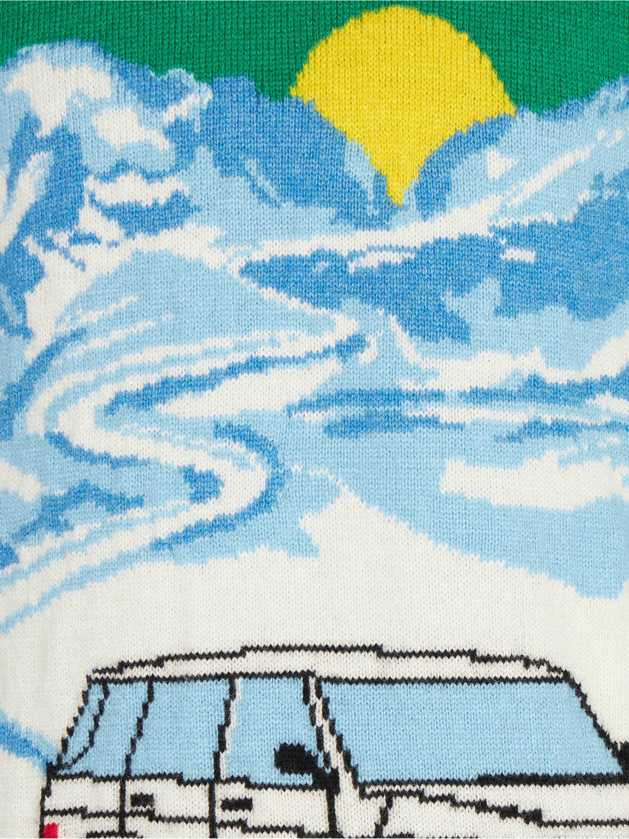 Maglione da bambino verde con stampa jacquard St. Moritz - Image 3