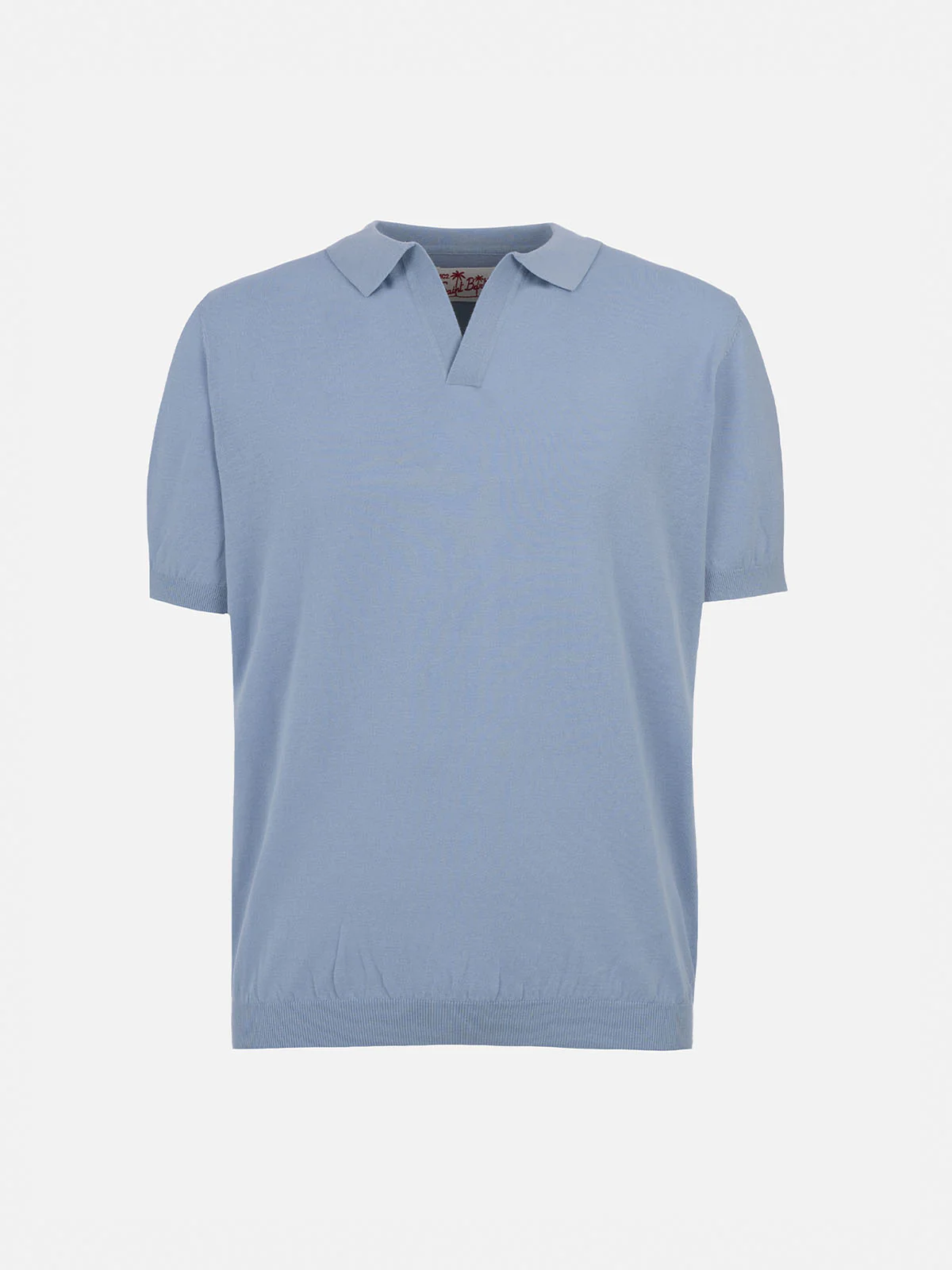 Polo in maglia azzurra da bambino Sloan Jr
