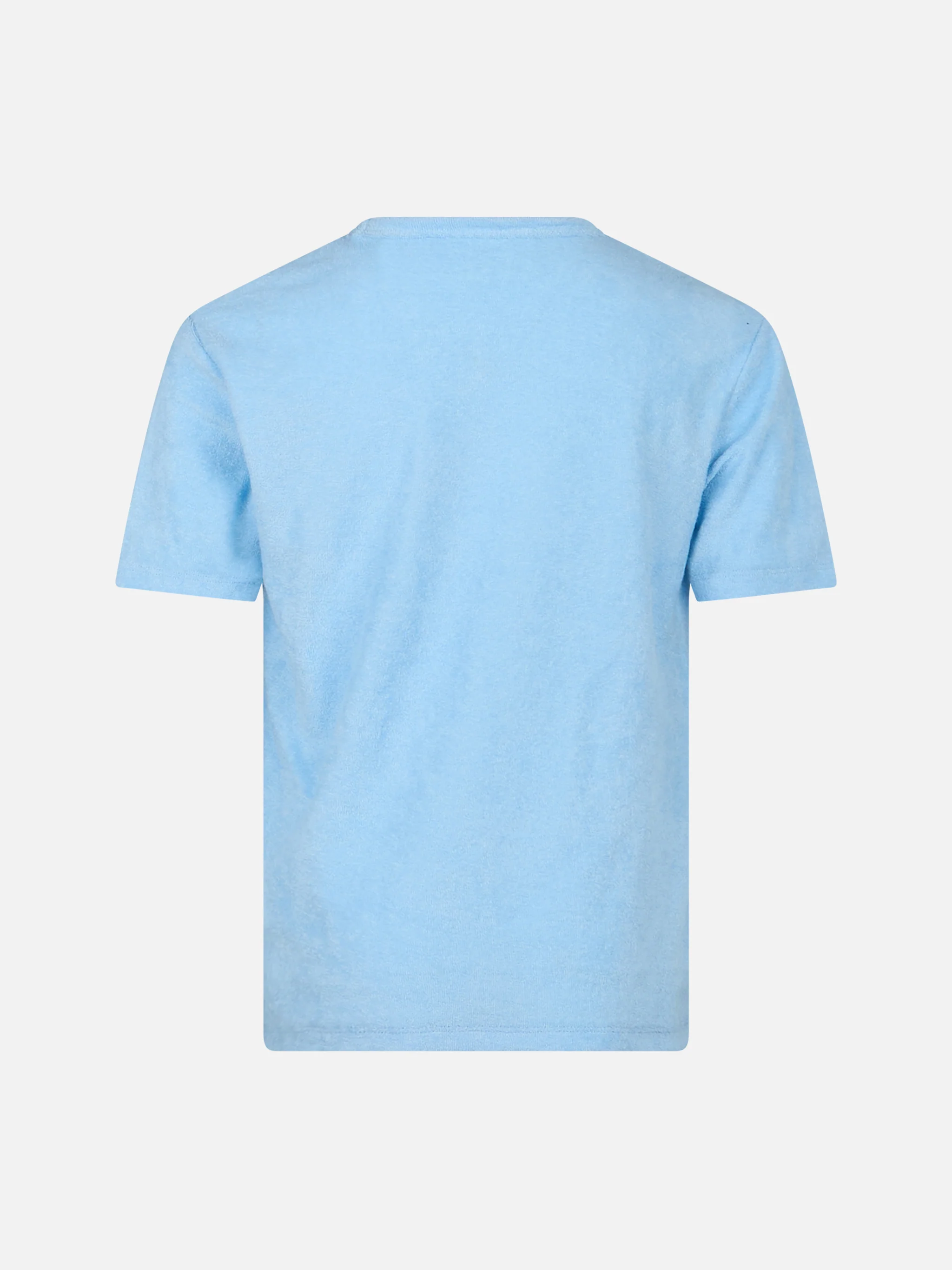 T-shirt da bambino in spugna azzurra Gary con ricamo St. Barth - Image 2