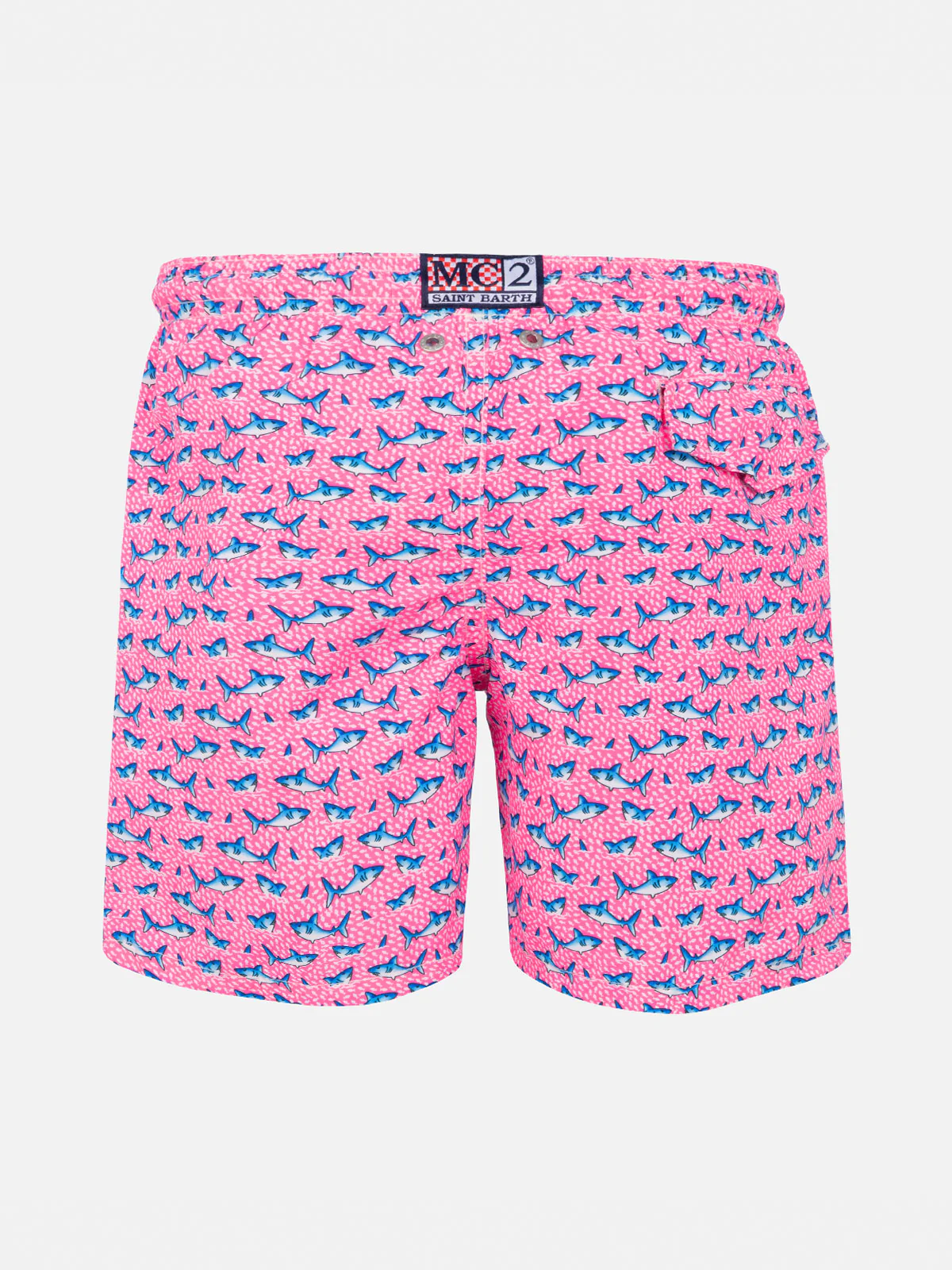 Costume da bagno da bambino in tessuto leggero con stampa squali - Image 2
